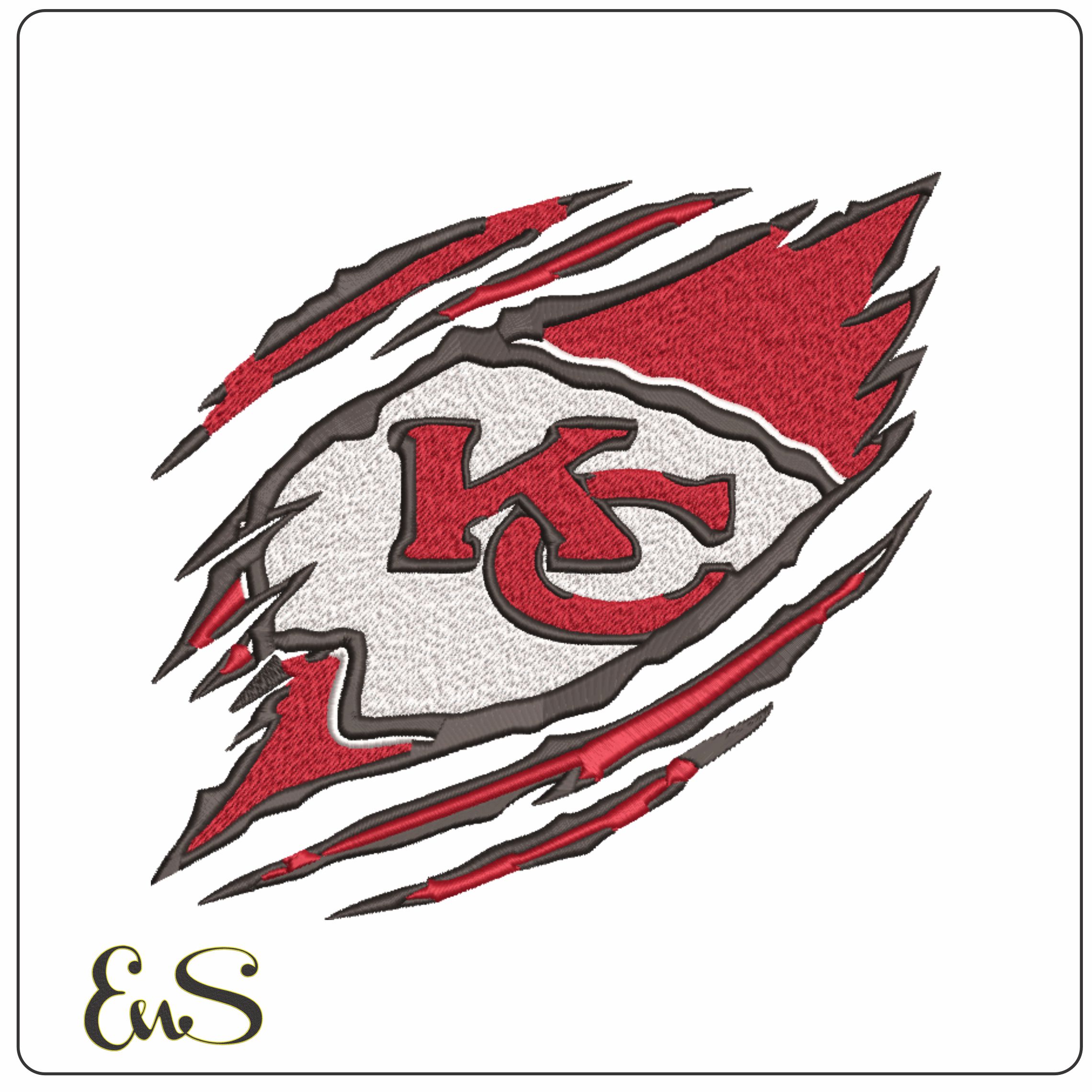 Kansas City Arrow Chiefs NFL Slashed -Arrowhead Stadium embroidery machine pattern embroidery file - instant download