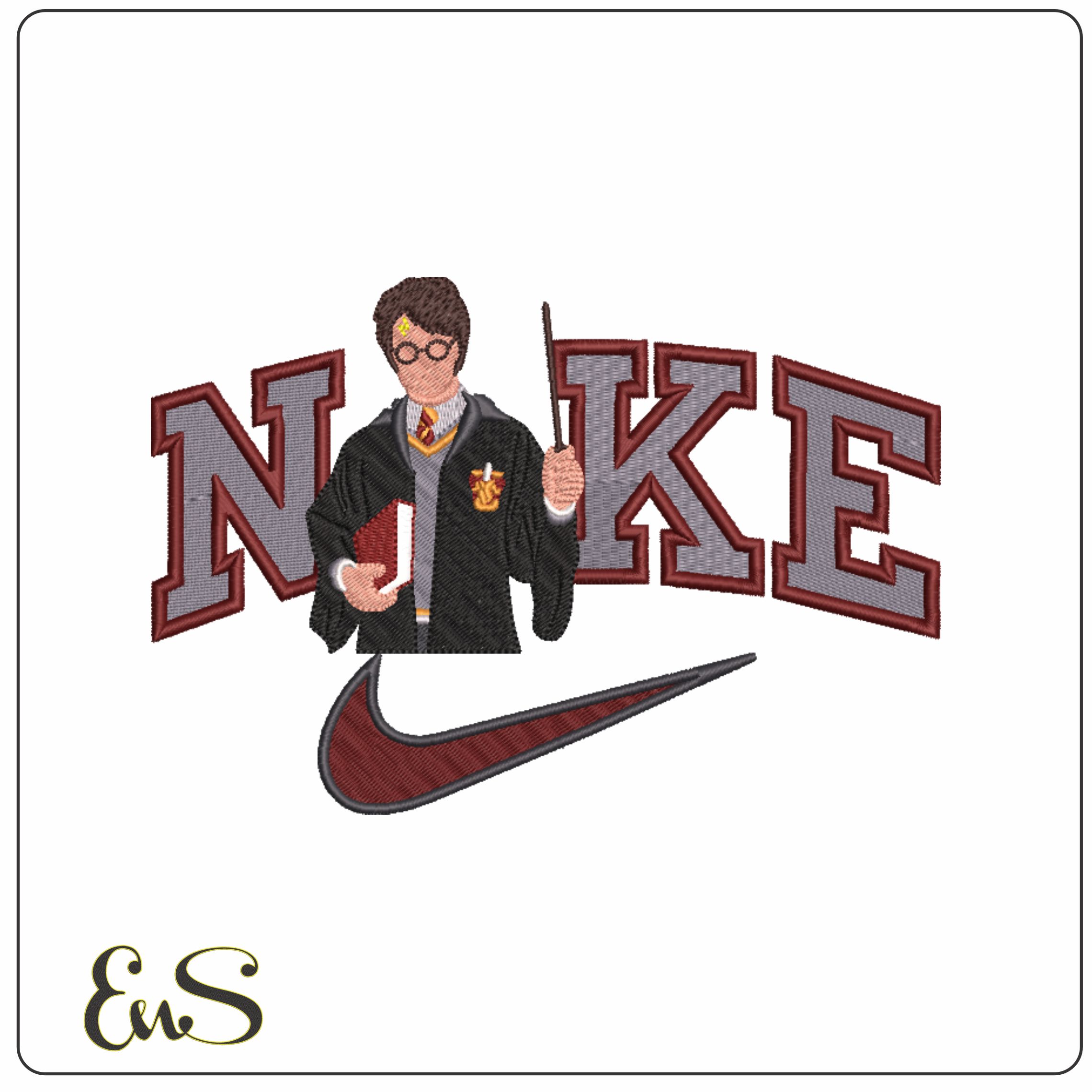 Nike Swoosh Harry Potter - Harry Potter embroidery design file - instant download