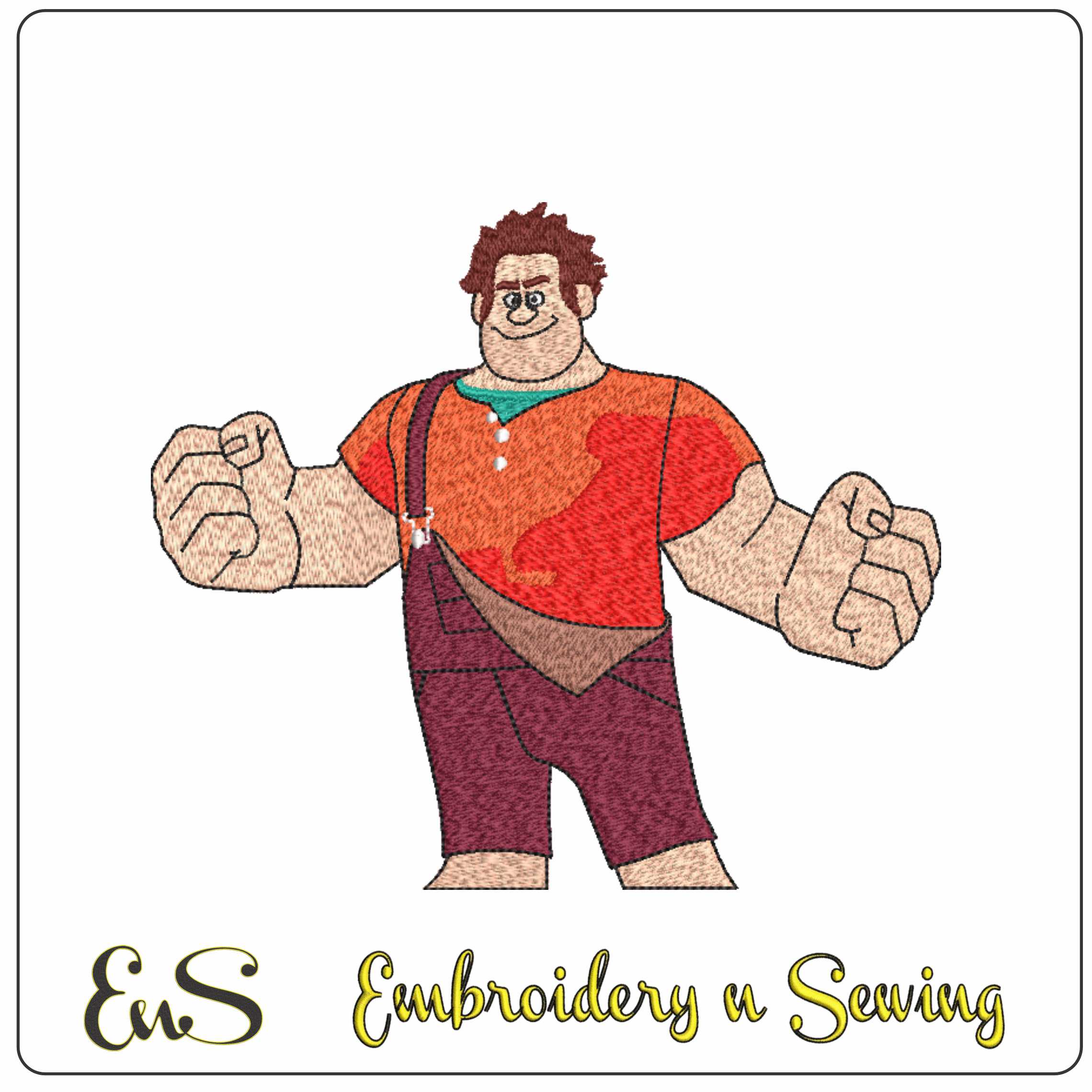 Ralph - Pixar Wreck It Ralph - Cartoon embroidery design file - instant download