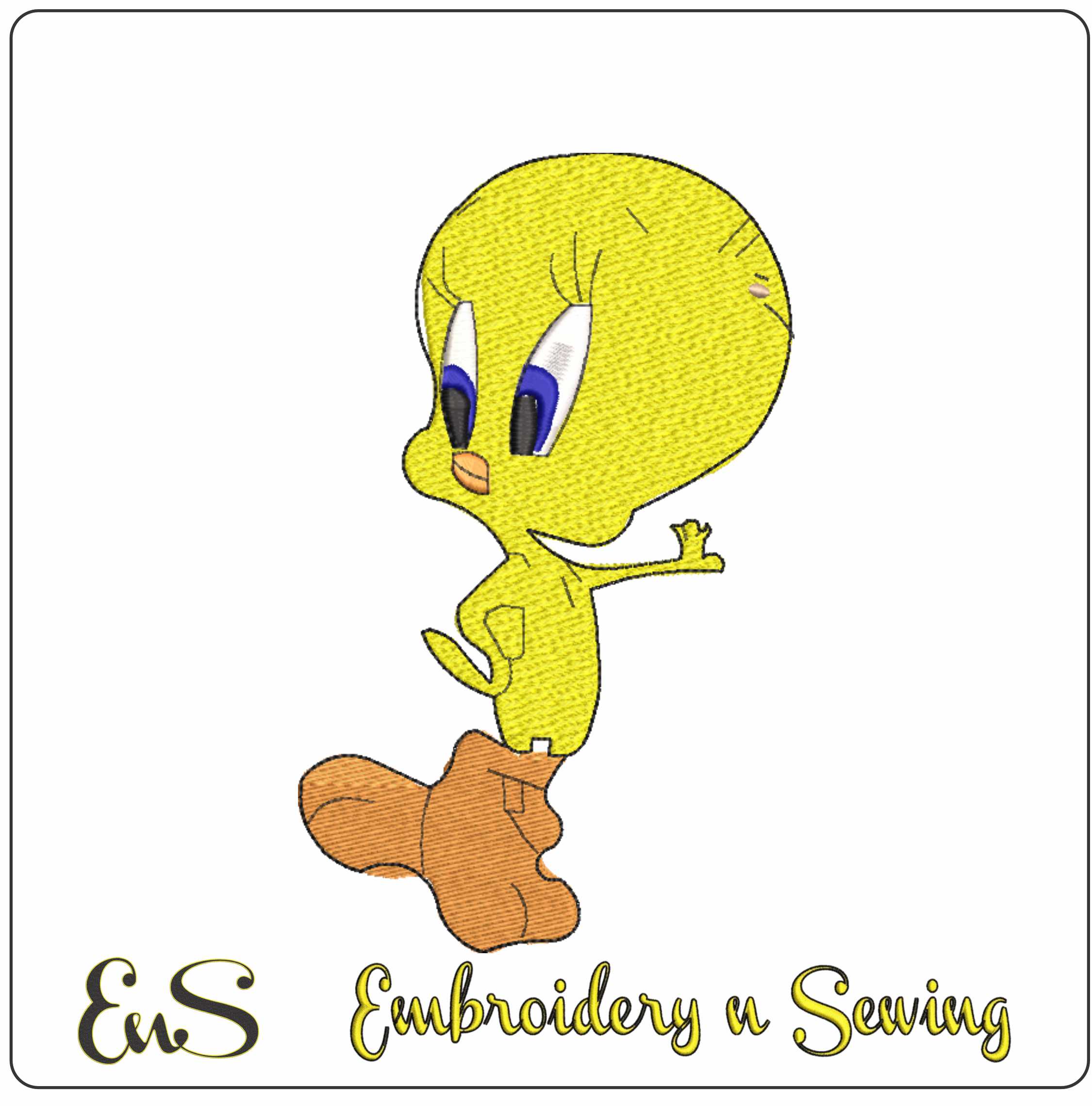 Tweety Pie- Nike Looney Tunes embroidery design file - instant download