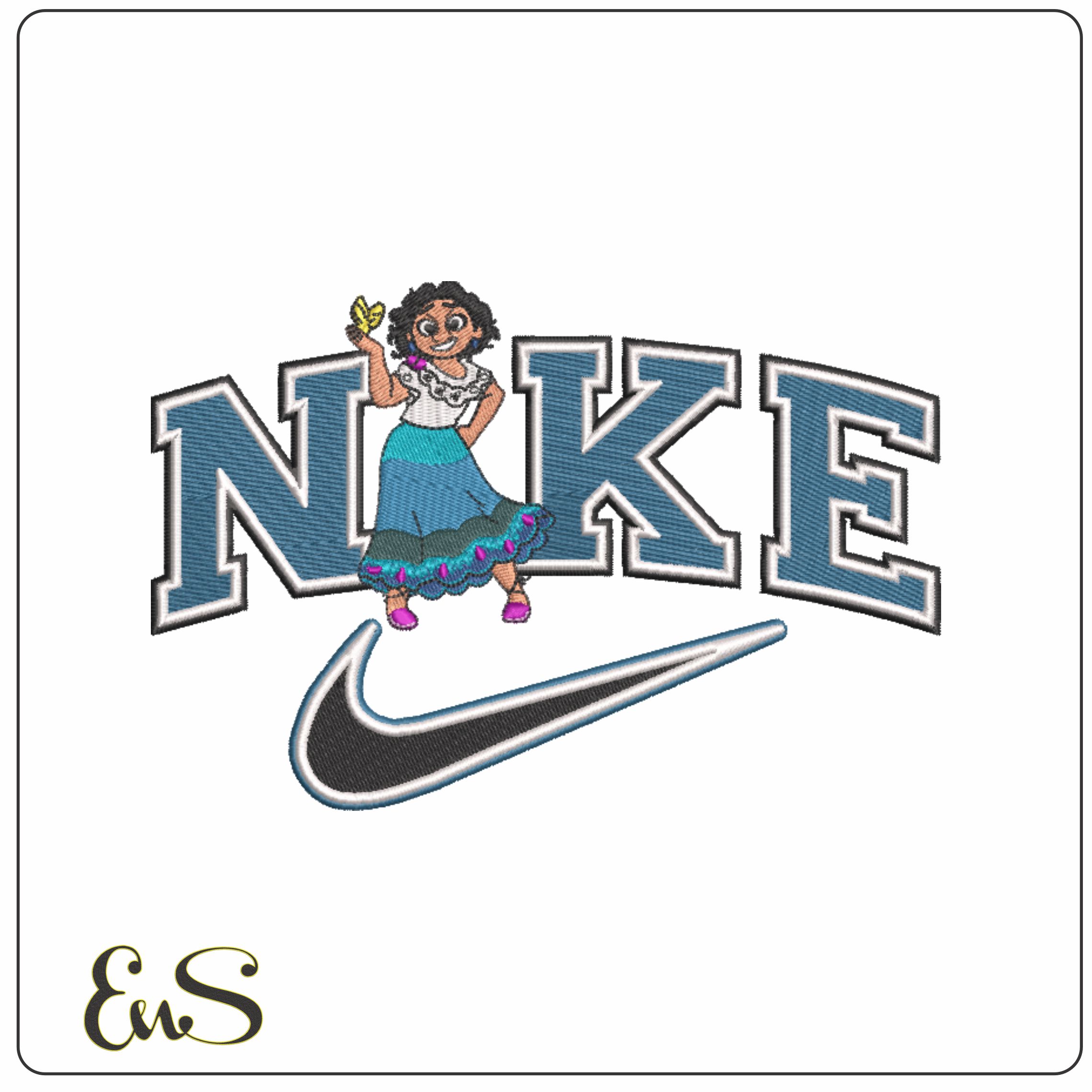 Nike Swoosh Mirabel - Encanto - Nike Cartoon embroidery design file - instant download