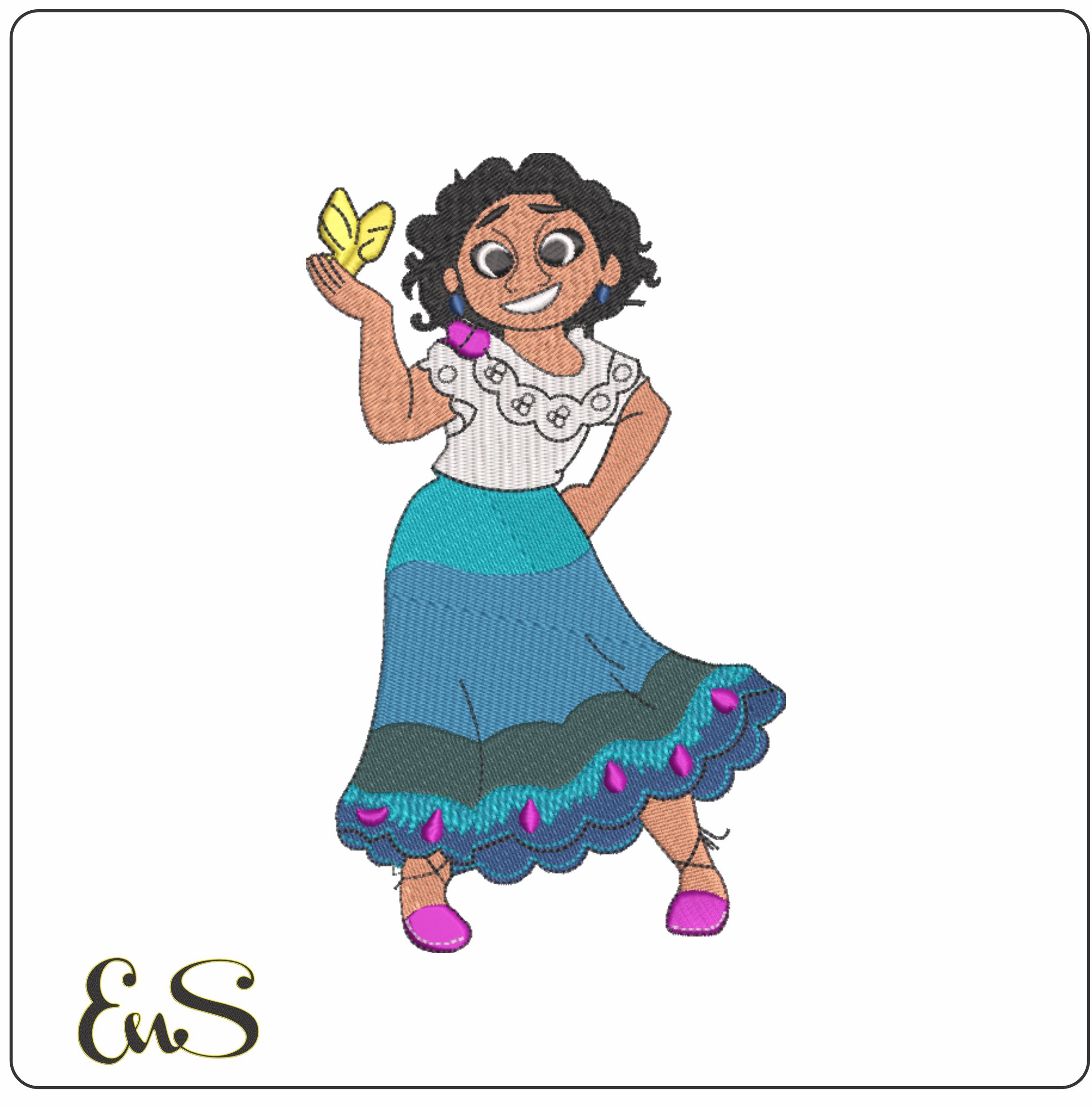 Mirabel - Encanto - Nike Cartoon embroidery design file - instant download