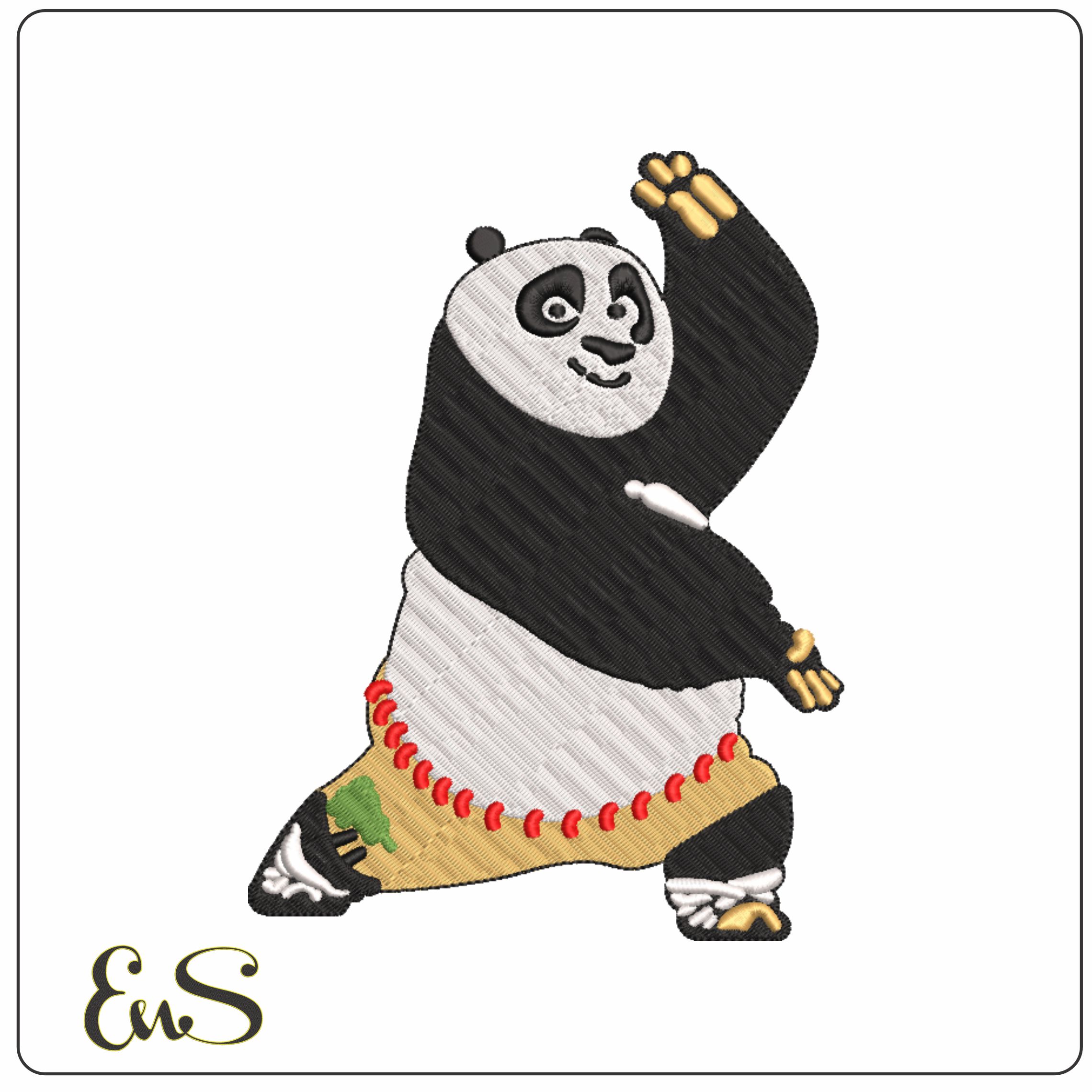 Kung fu Panda Pose - Nike Disney Cartoon embroidery design file - instant download