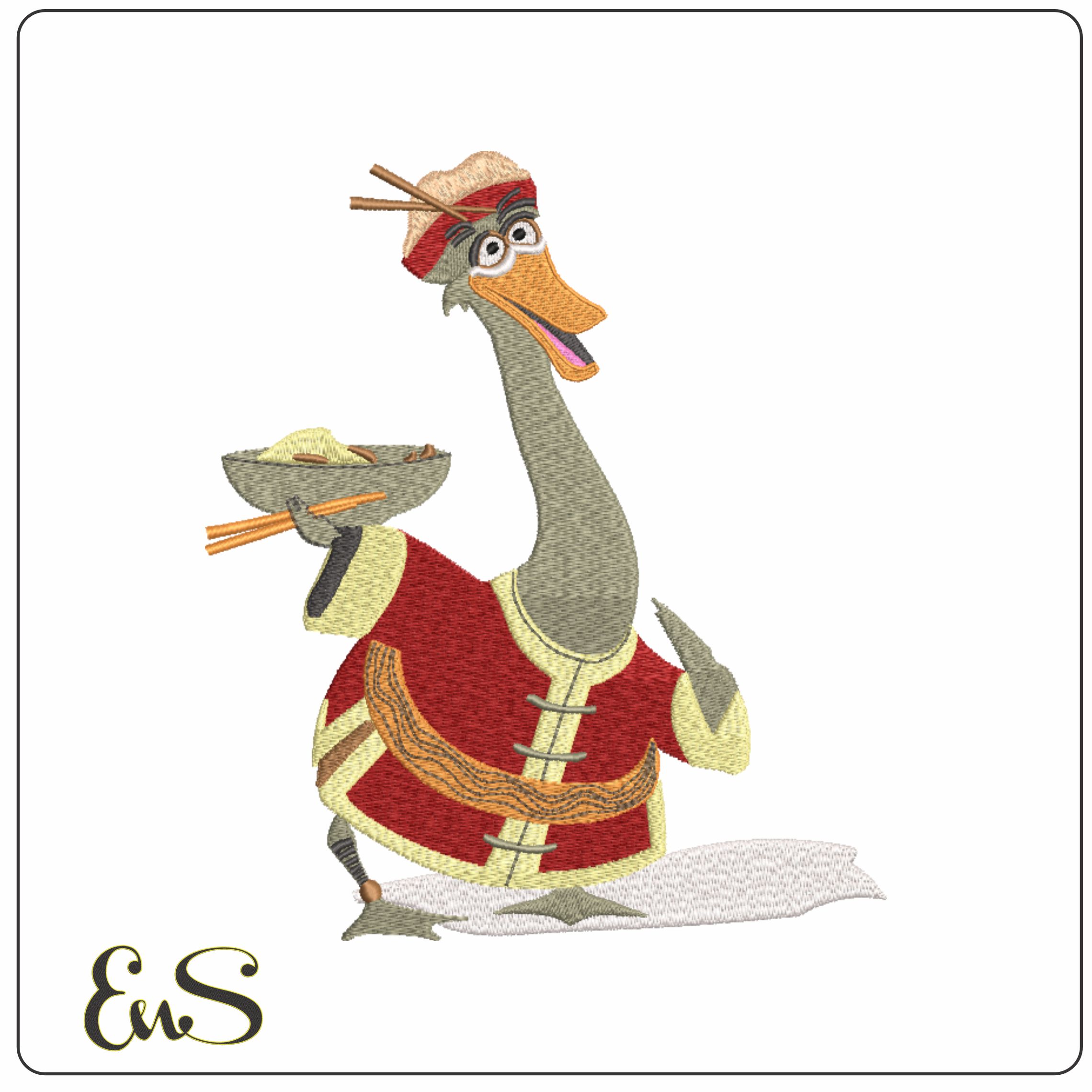 Mr Ping - Kung Fu Panda Father - Nike Disney Cartoon embroidery design file - instant download