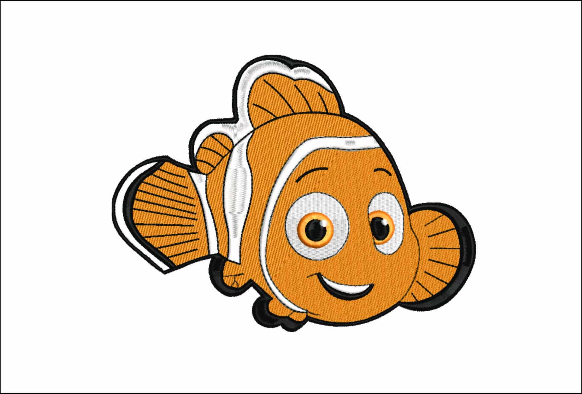 Nemo - Finding Nemo - Nike Disney Cartoon embroidery design file - instant download