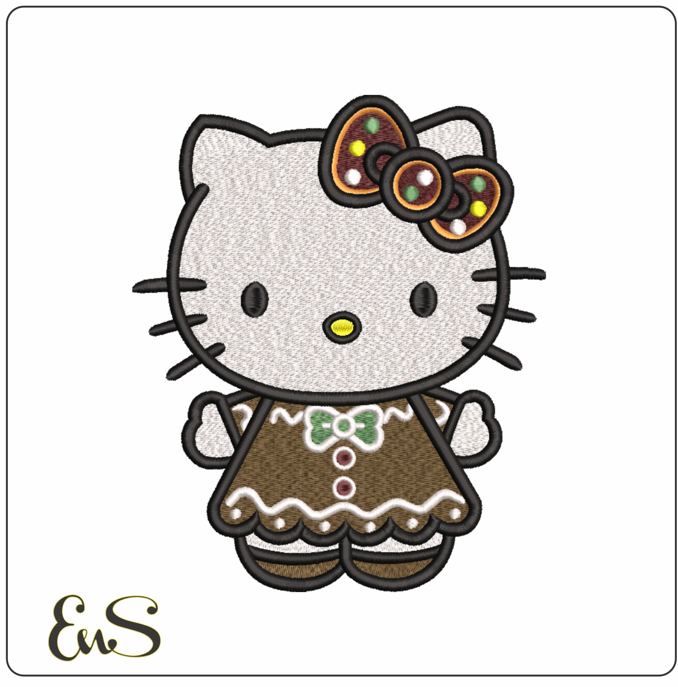 Hello Kitty Smock - embroidery design - embroidery file - instant download