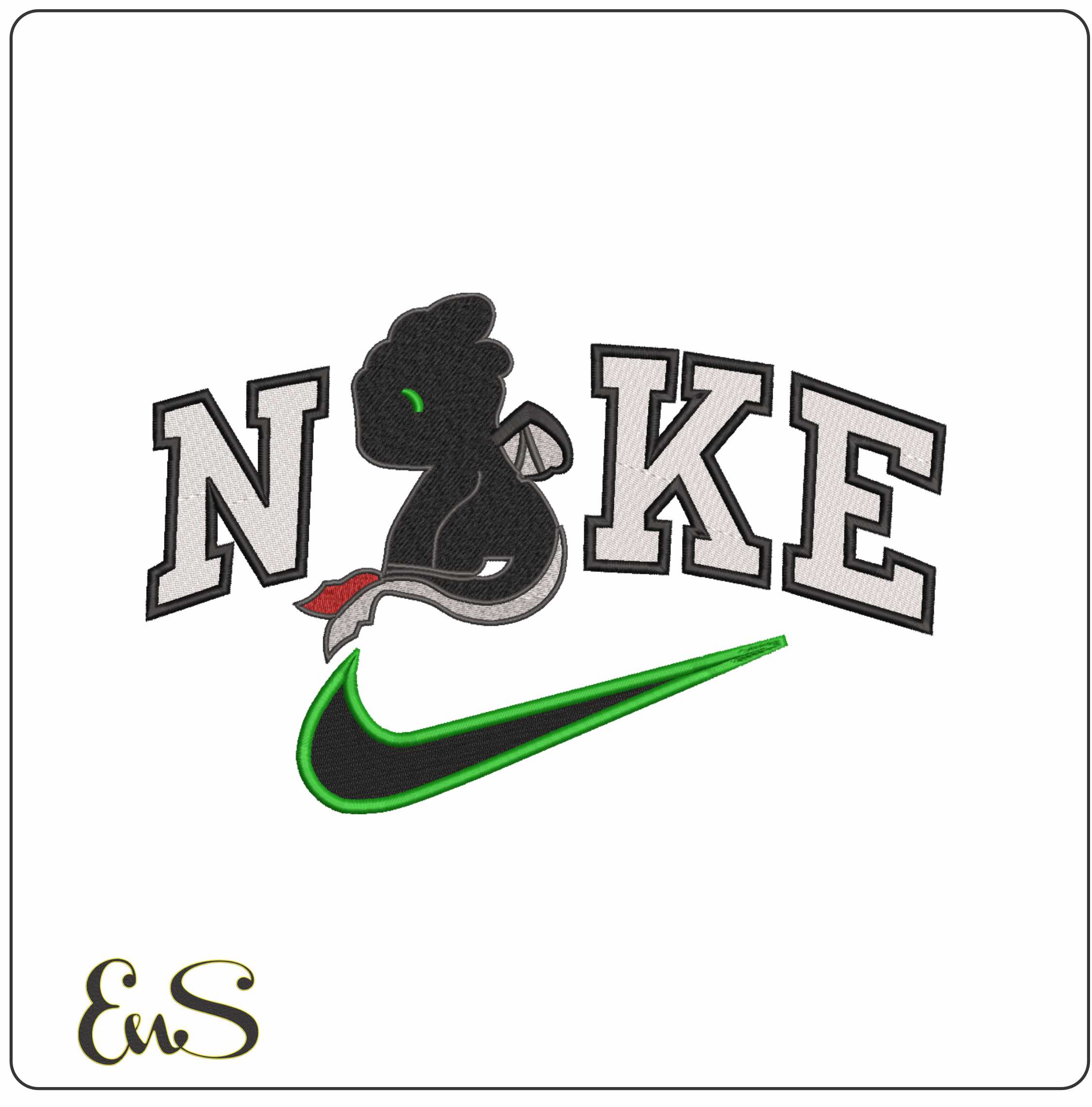 Nike Swoosh Toothless Night Fury - How to train a Dragon - Nike Disney Cartoon embroidery design file - instant download