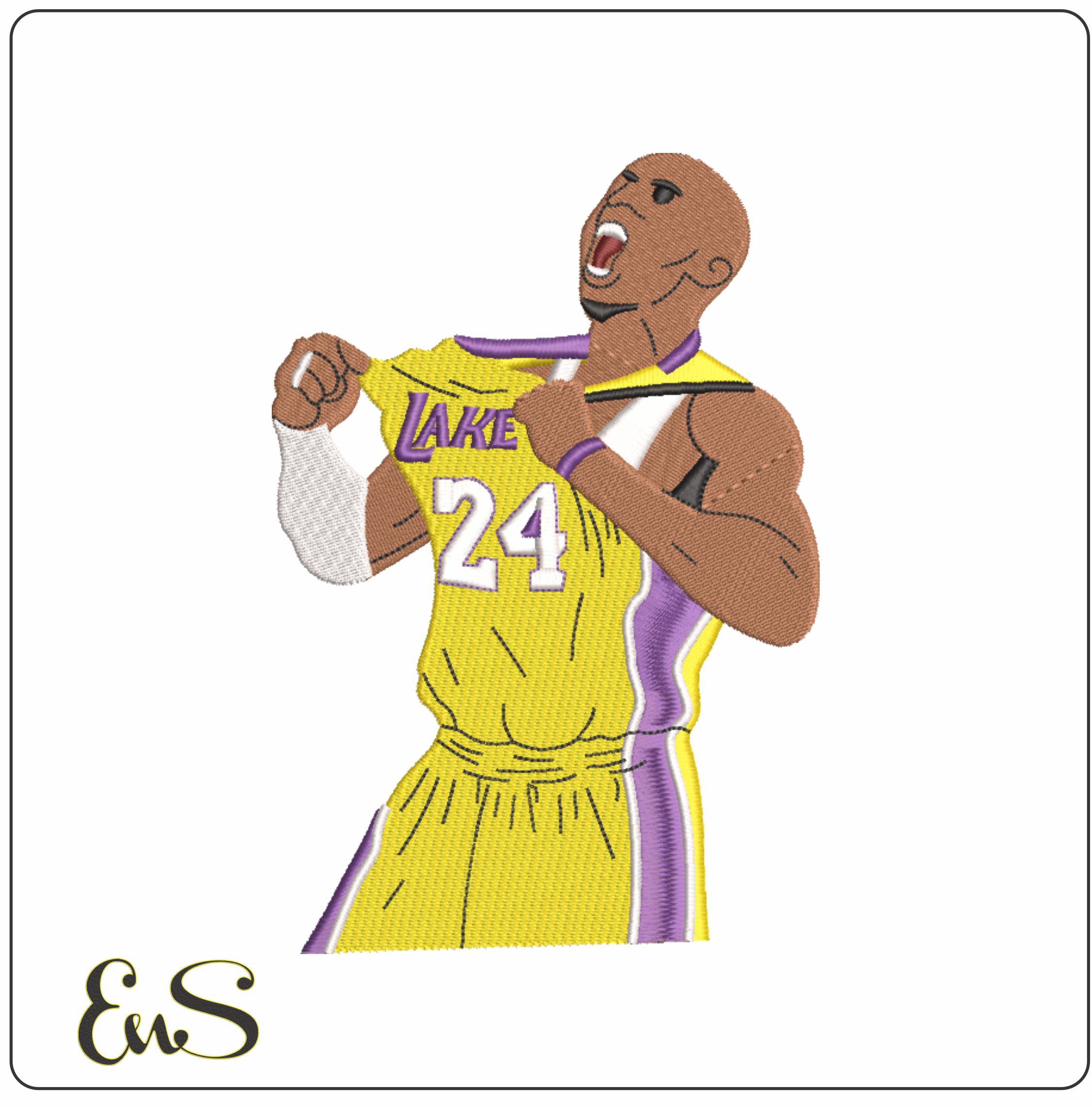 Kobe Bryant 24 Lakers NBA Logo embroidery design - Crypto com Arena- embroidery machine pattern file - instant download