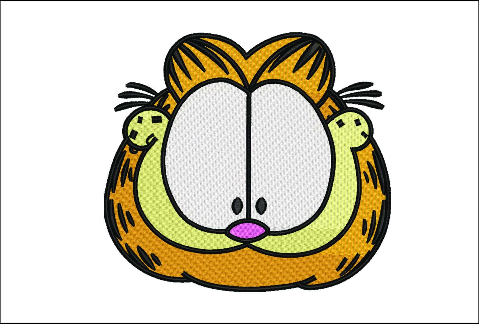 Garfield head - Nike Disney Cartoon embroidery design file - instant download