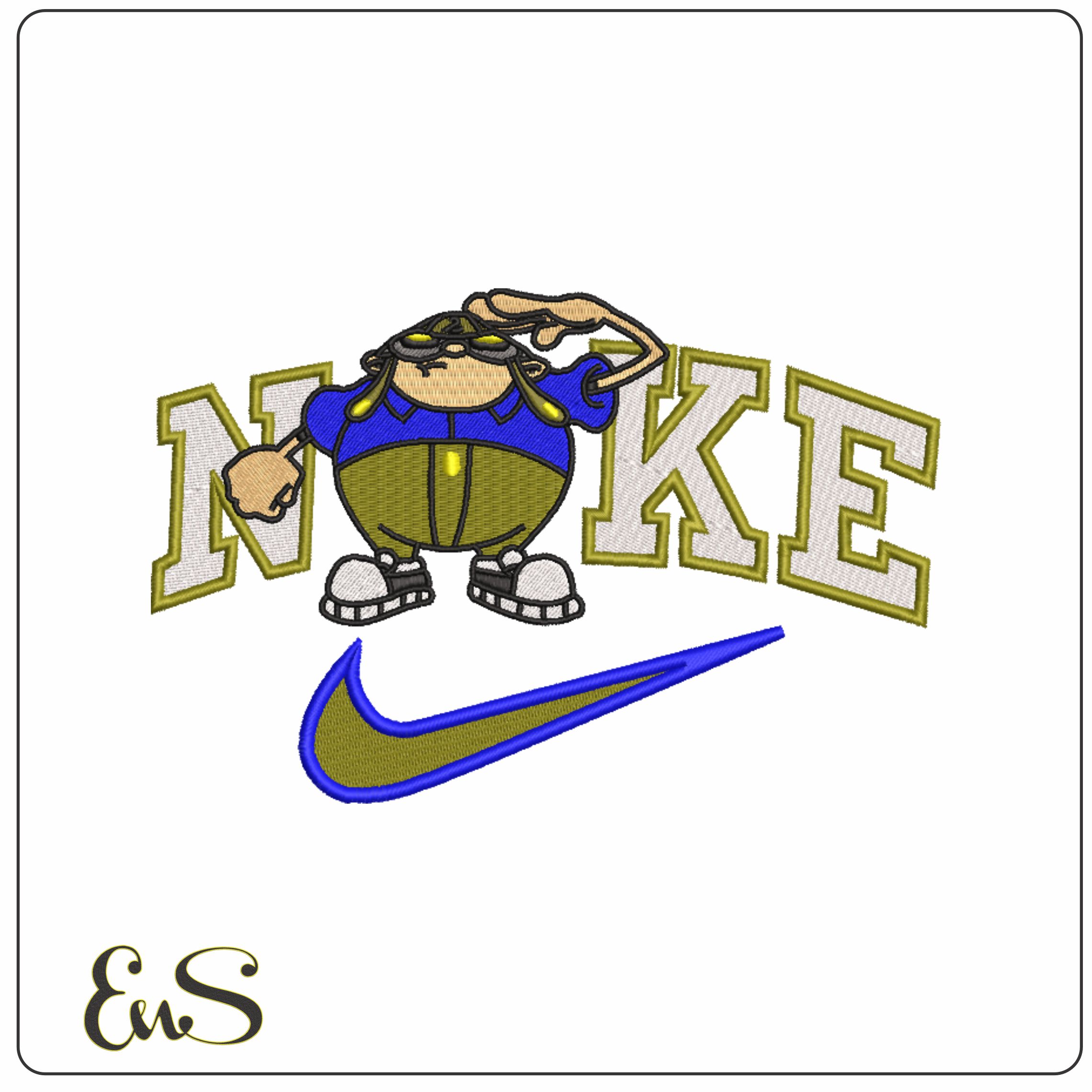 Nike Swoosh Numbuh 2 - Kid Next Door - Nike Cartoon embroidery design file - instant download
