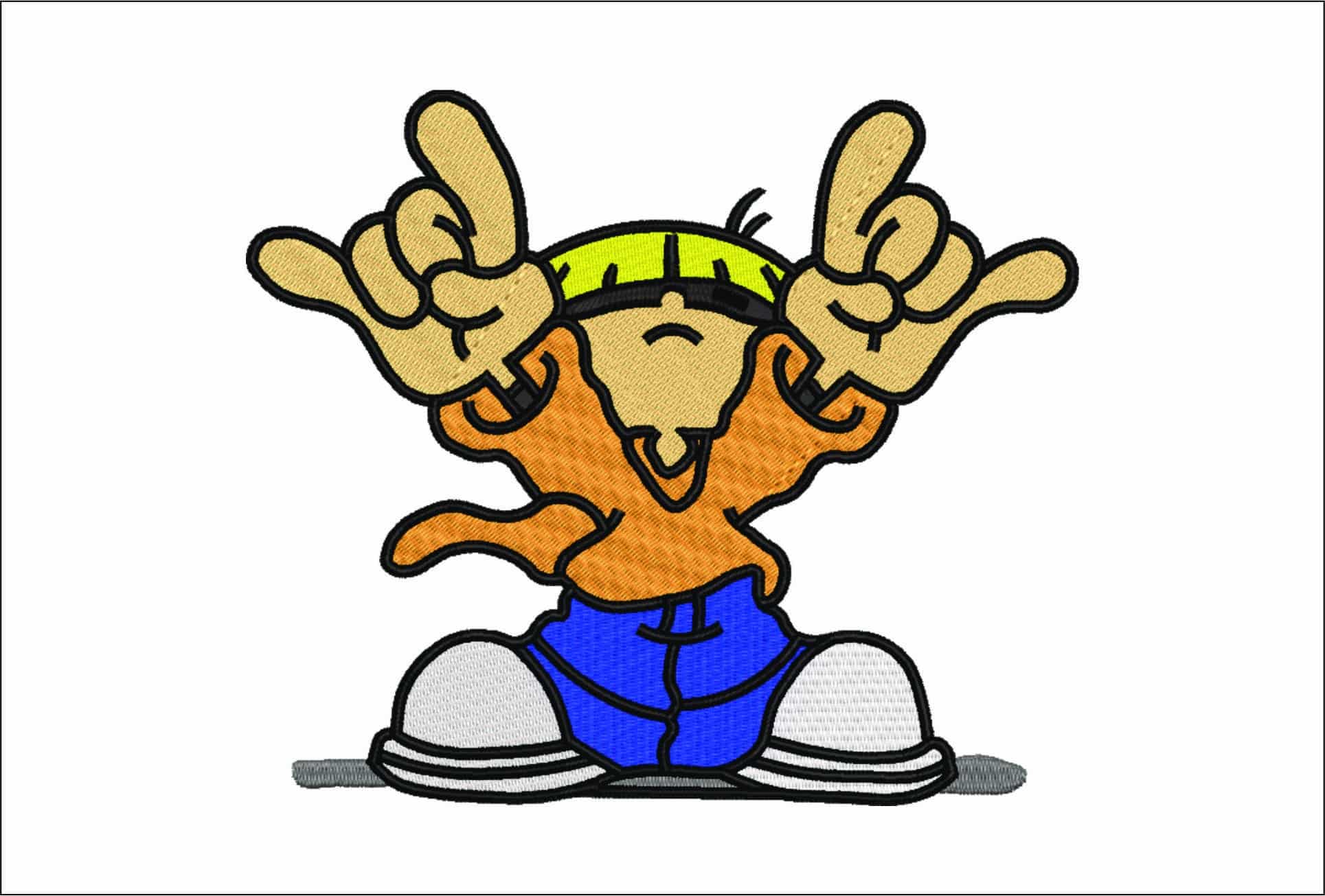 Numbuh 4 - Kid Next Door - Nike Cartoon embroidery design file - instant download