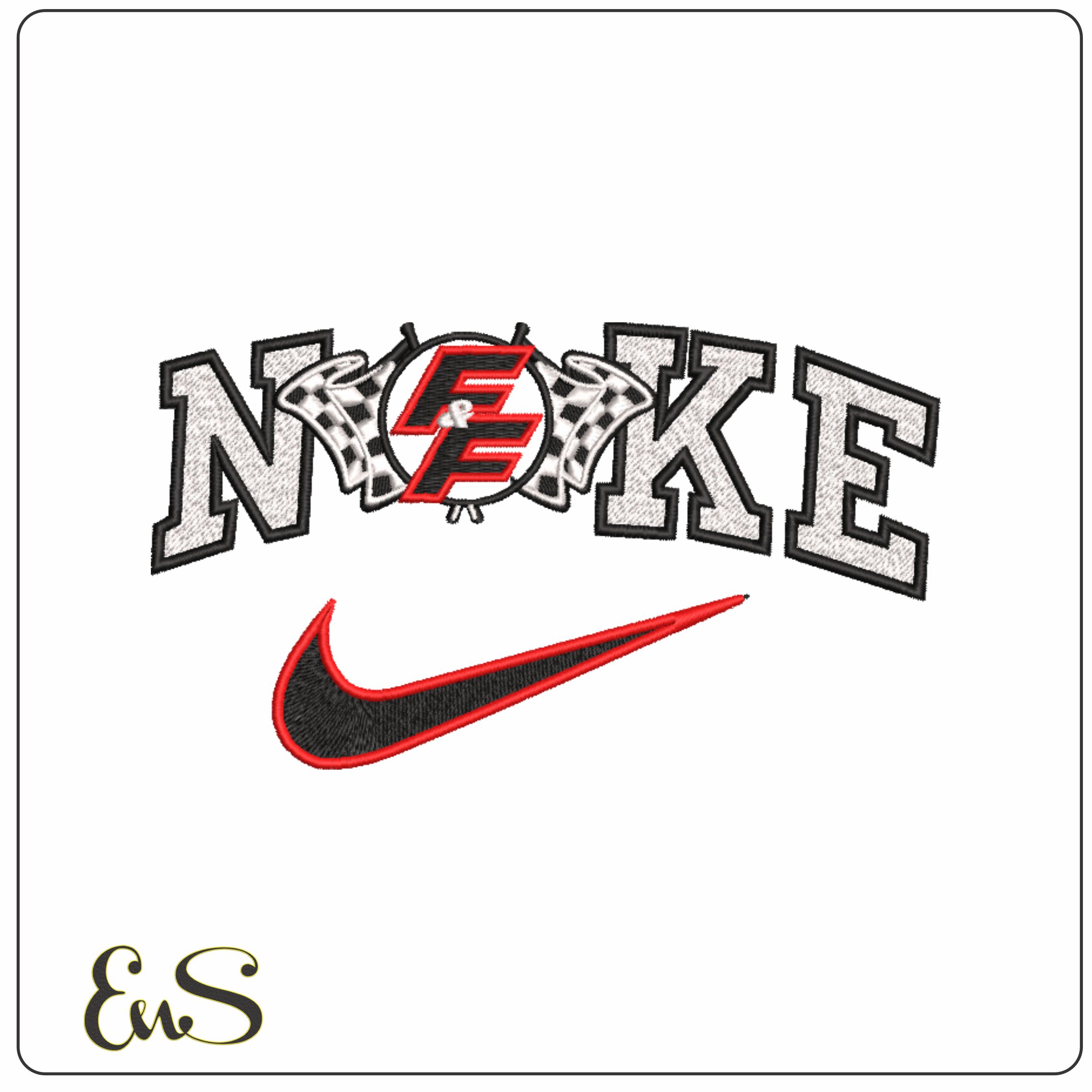 Nike Swoosh Fast and Furious - Swoosh - Nike Car embroidery design - instant download