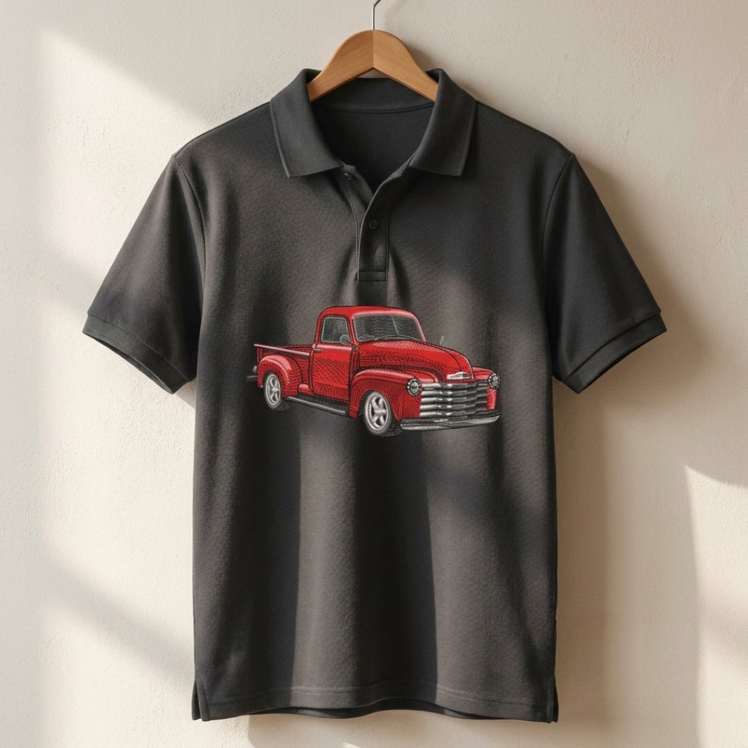 Chevy 1950's Truck - Nike Car embroidery design file - instant download