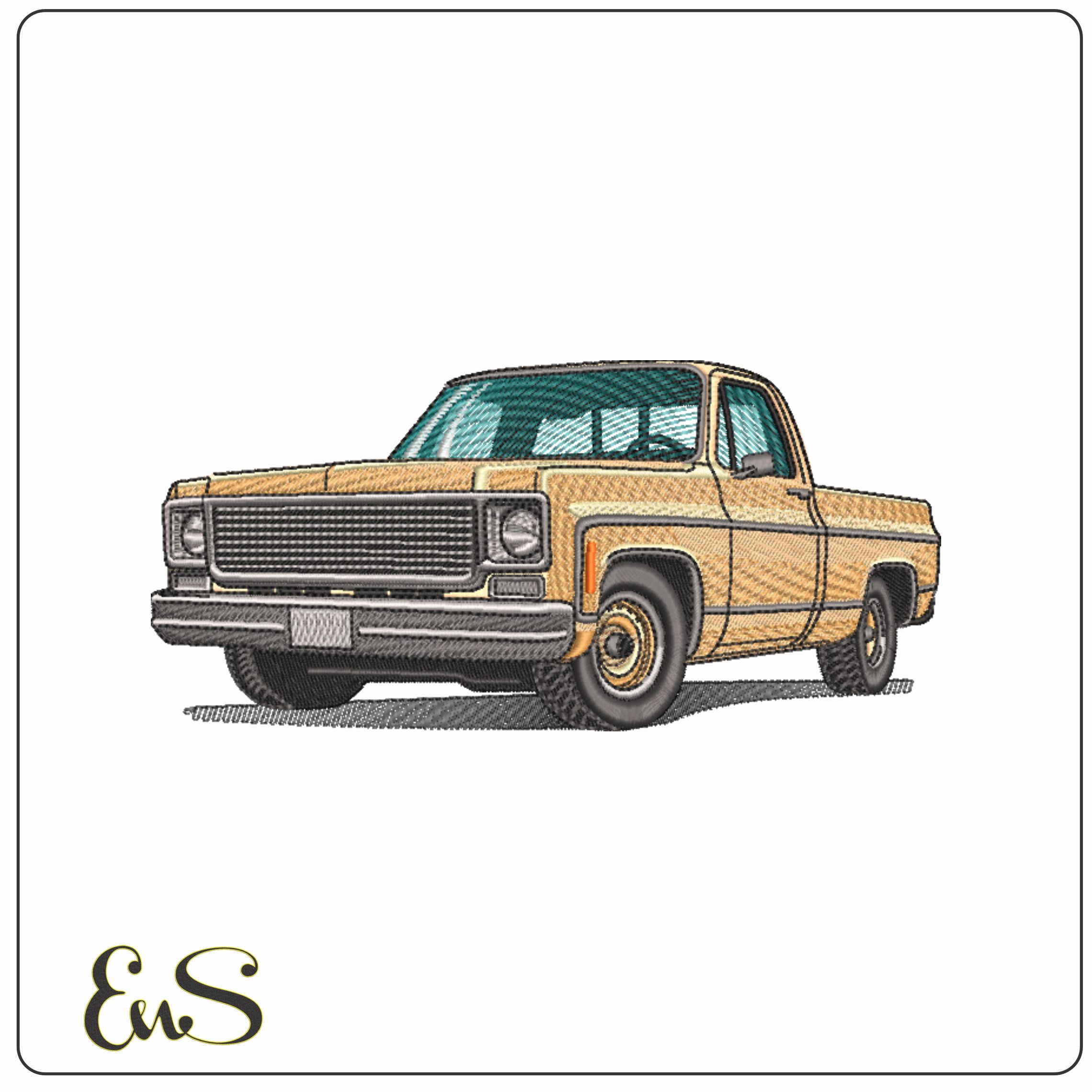 Chevy Truck - Nike Car embroidery design file - instant download