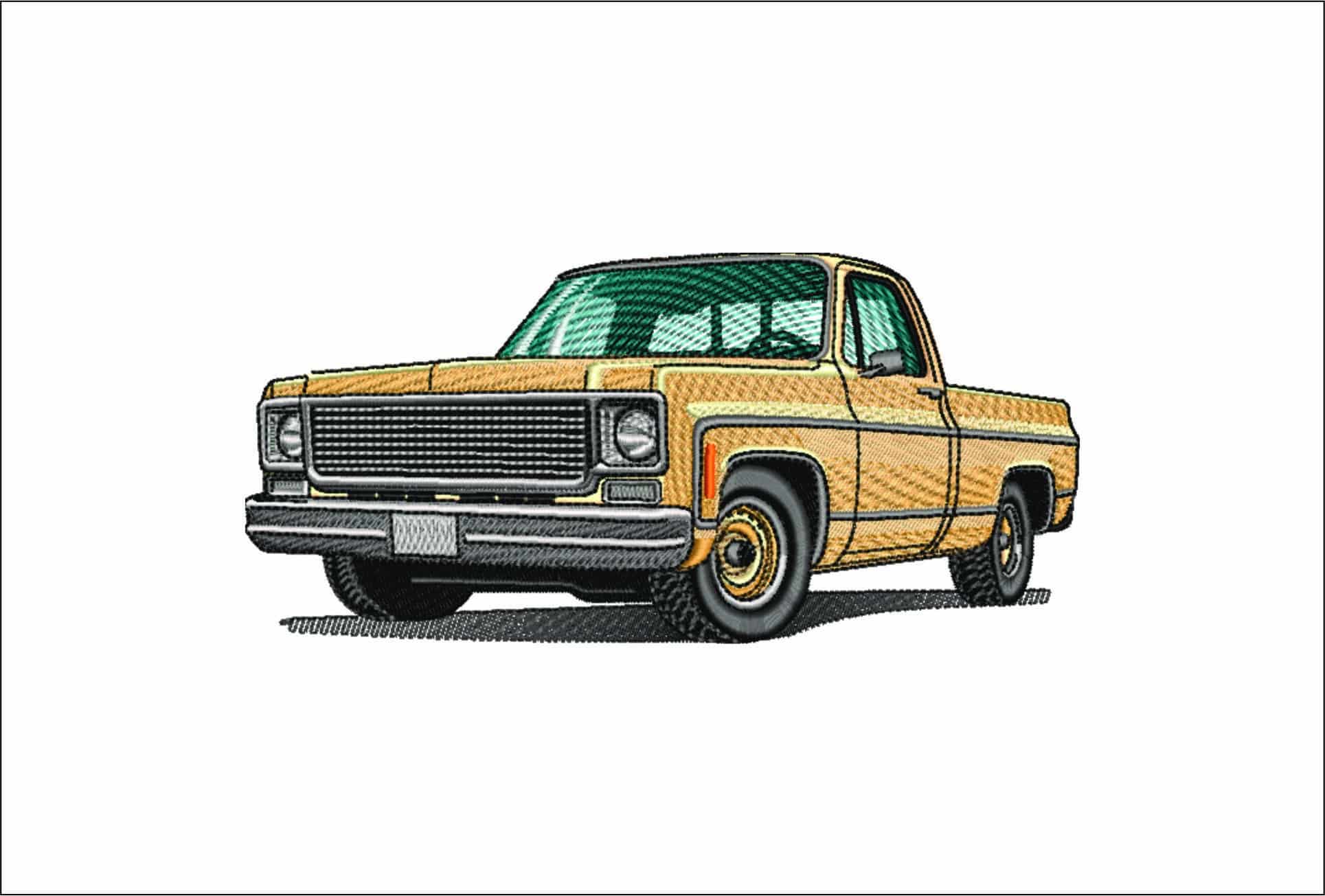 Chevy Truck - Nike Car embroidery design file - instant download