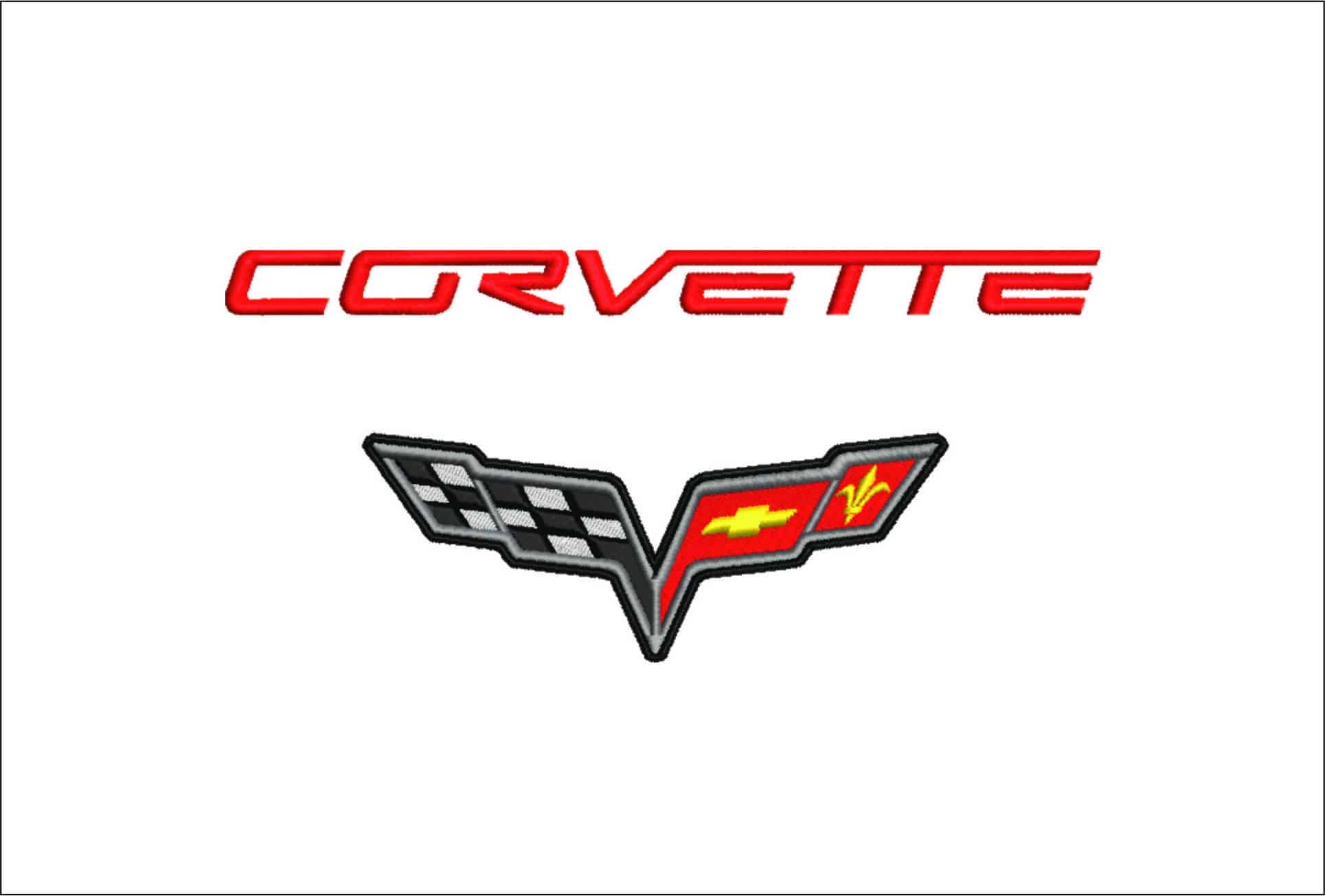 Corvette Logo - Corvette Swoosh - Nike Car embroidery design - instant download