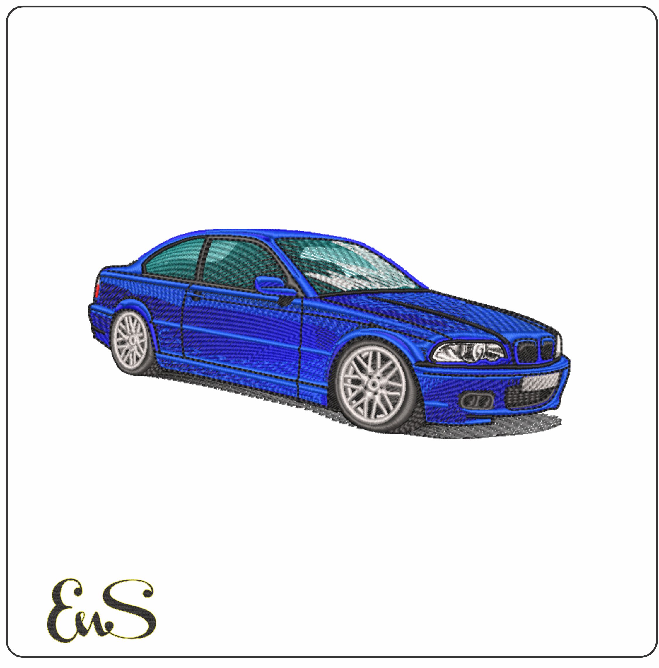 BMW M3 Sport - Nike Car embroidery design file - instant download