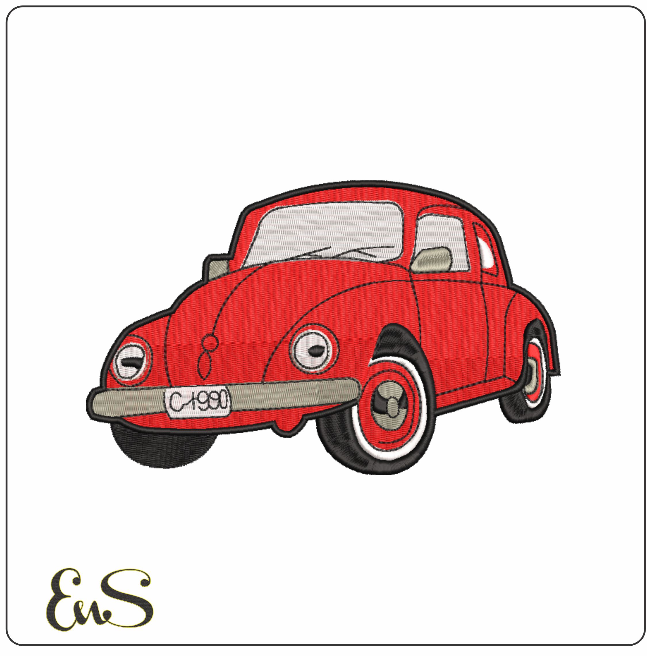 VW Beetle Bug embroidery design - VW embroidery design machine pattern - Car embroidery file - instant download