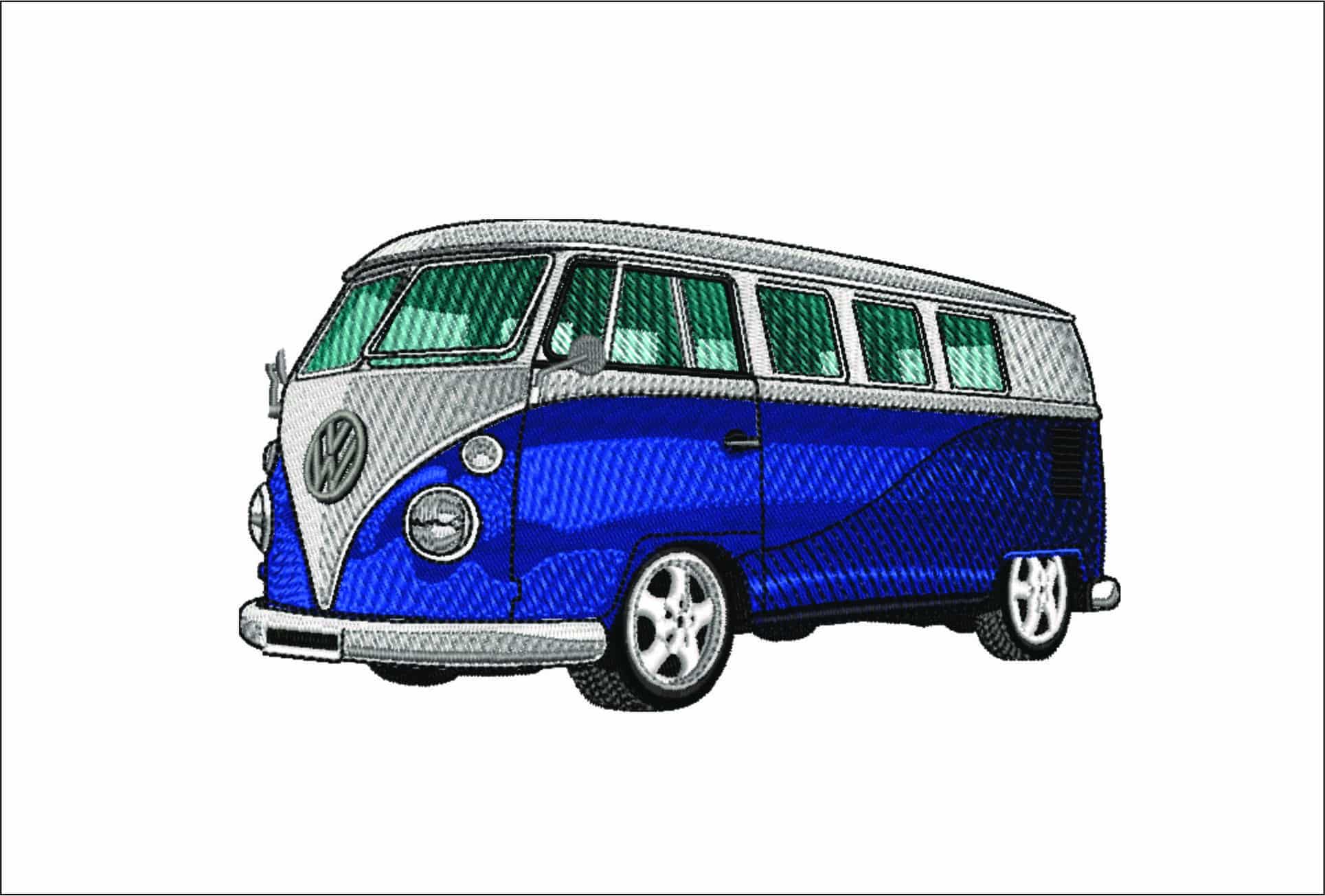 VW Camper Van embroidery design - VW embroidery design machine pattern - Car embroidery file - instant download