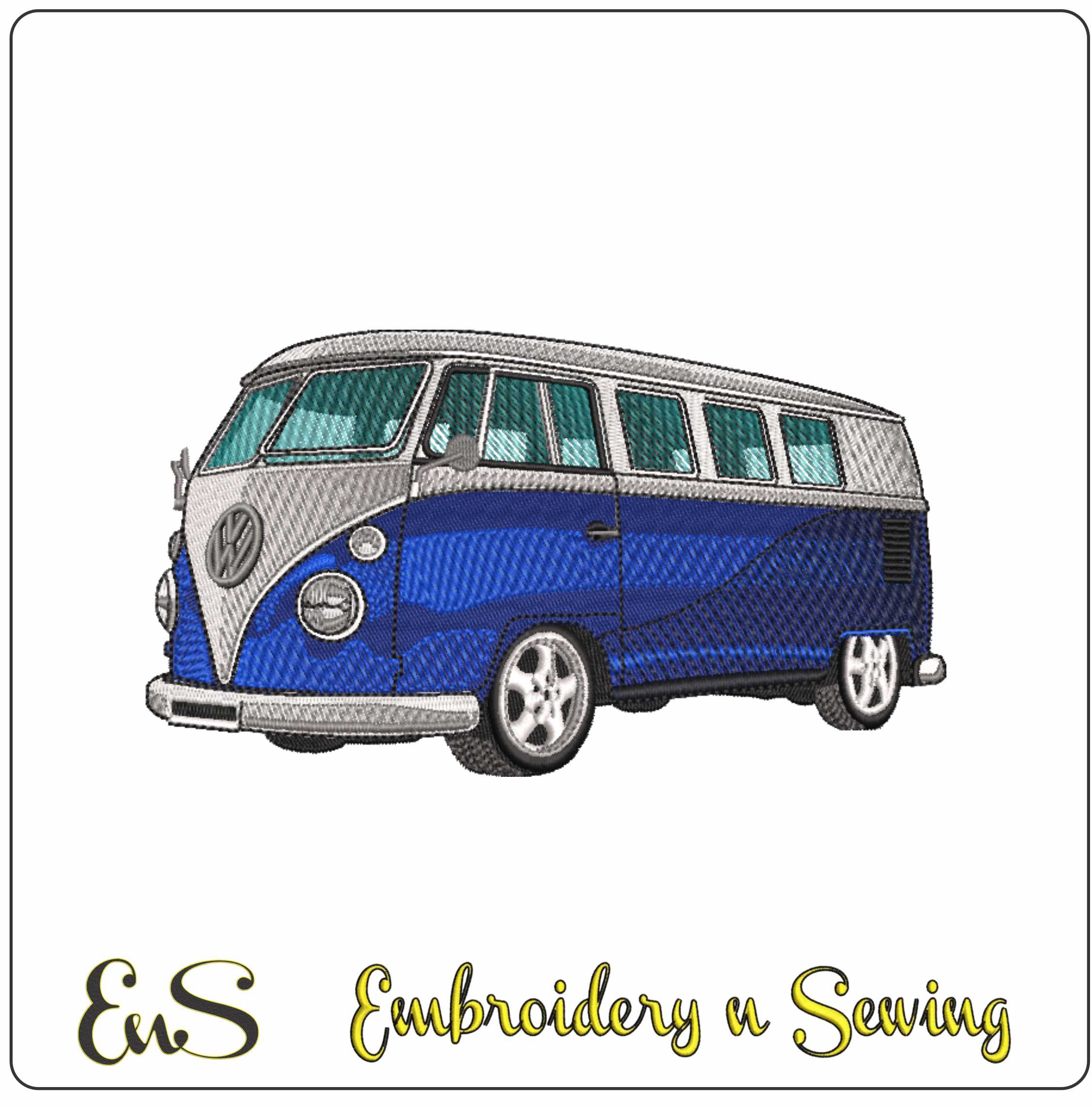 VW Camper Van embroidery design - VW embroidery design machine pattern - Car embroidery file - instant download