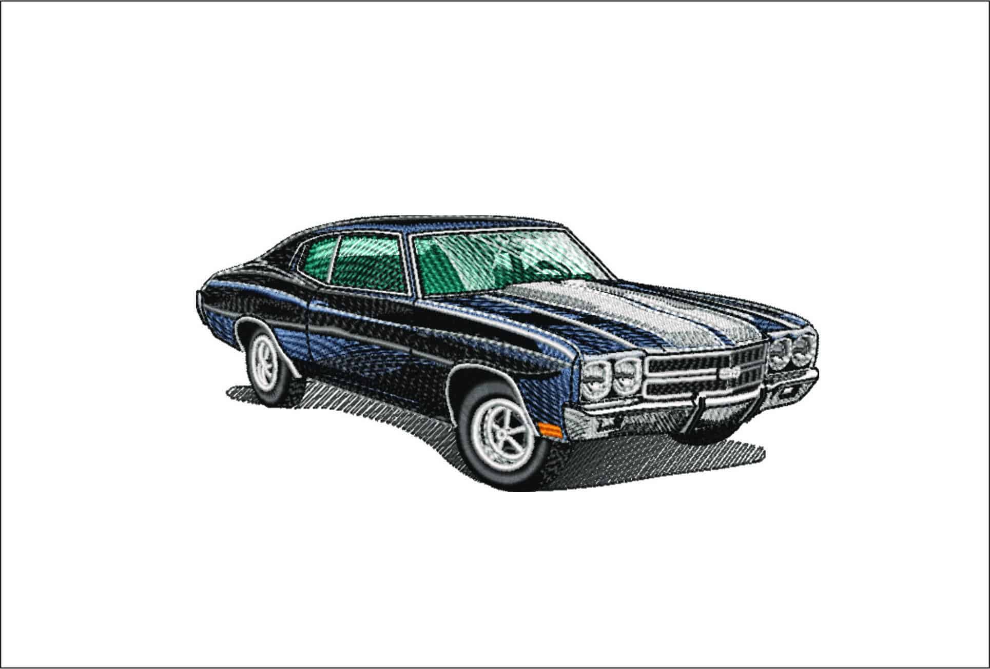 Chevelle SS- Swoosh - Nike Car embroidery design - instant download