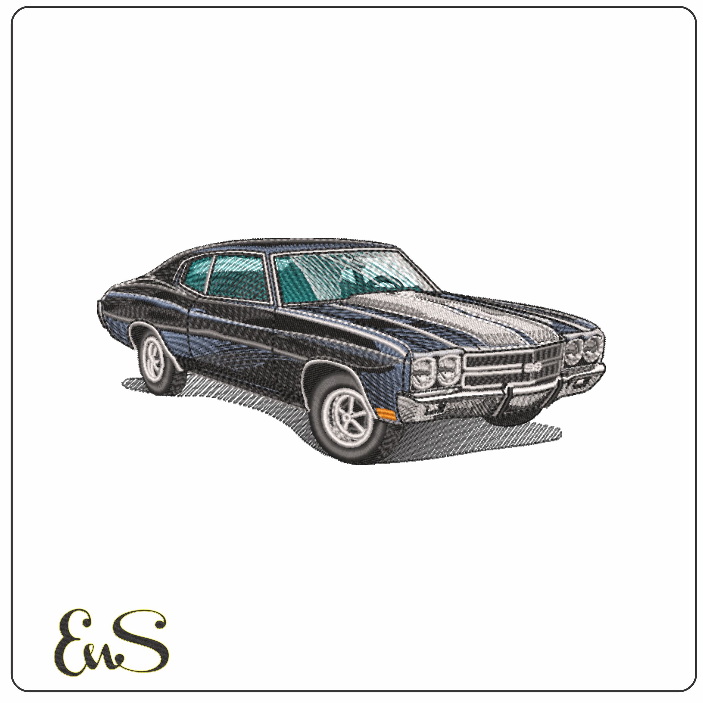 Chevelle SS- Swoosh - Nike Car embroidery design - instant download