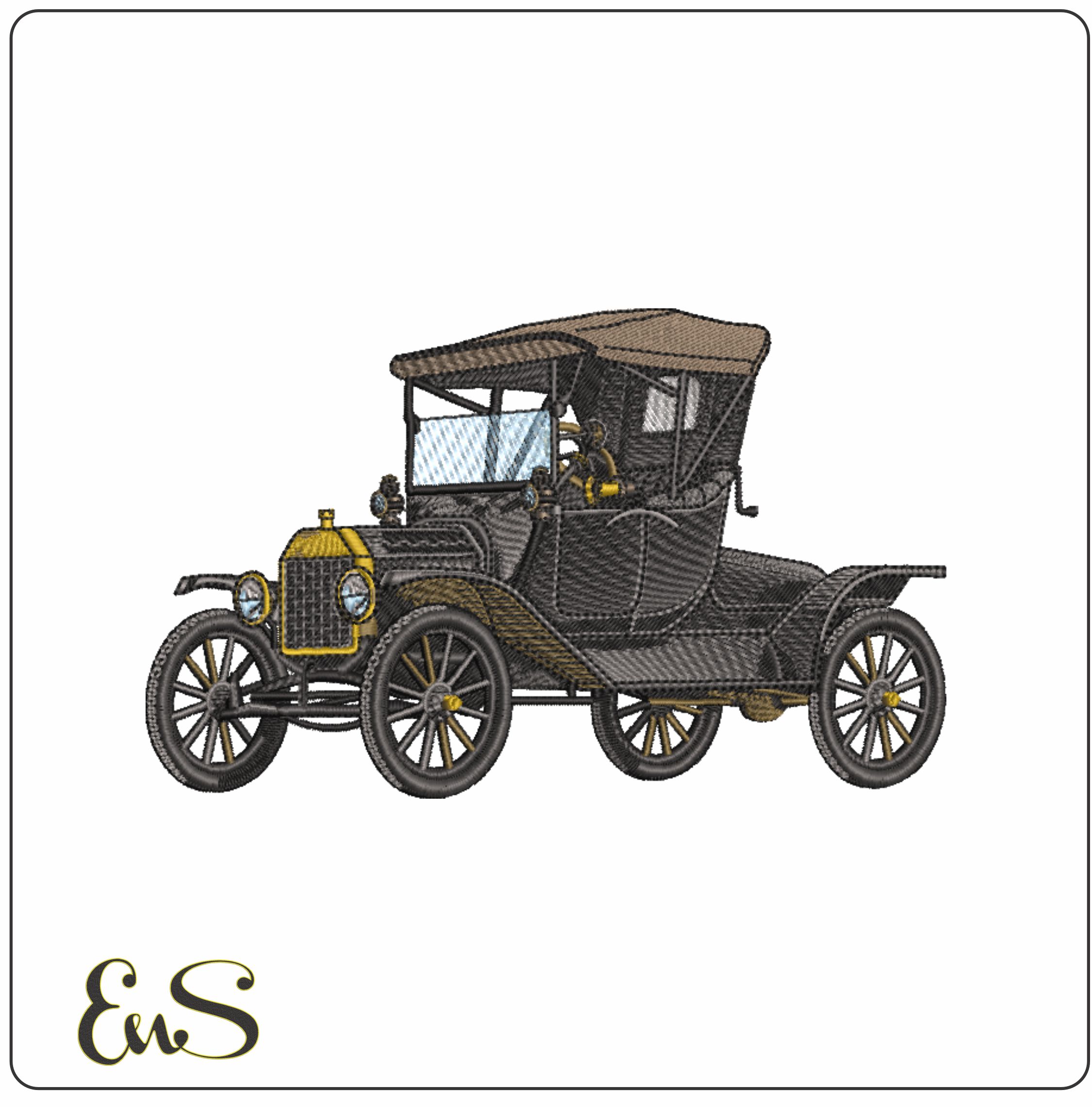 Ford Model T - Swoosh - Nike Car embroidery design - instant download