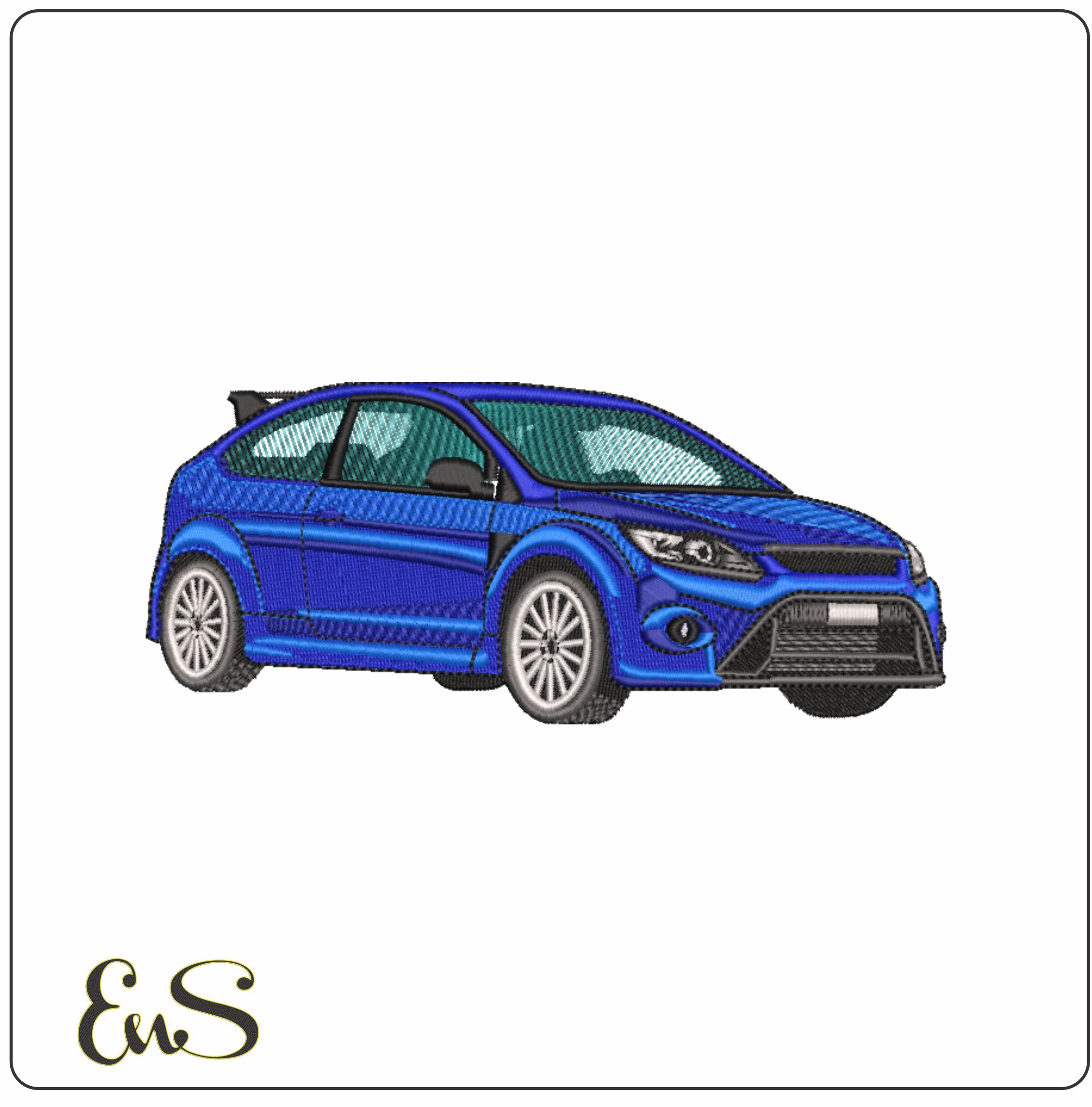 Ford Focus RS - Swoosh - Nike Car embroidery design - instant download