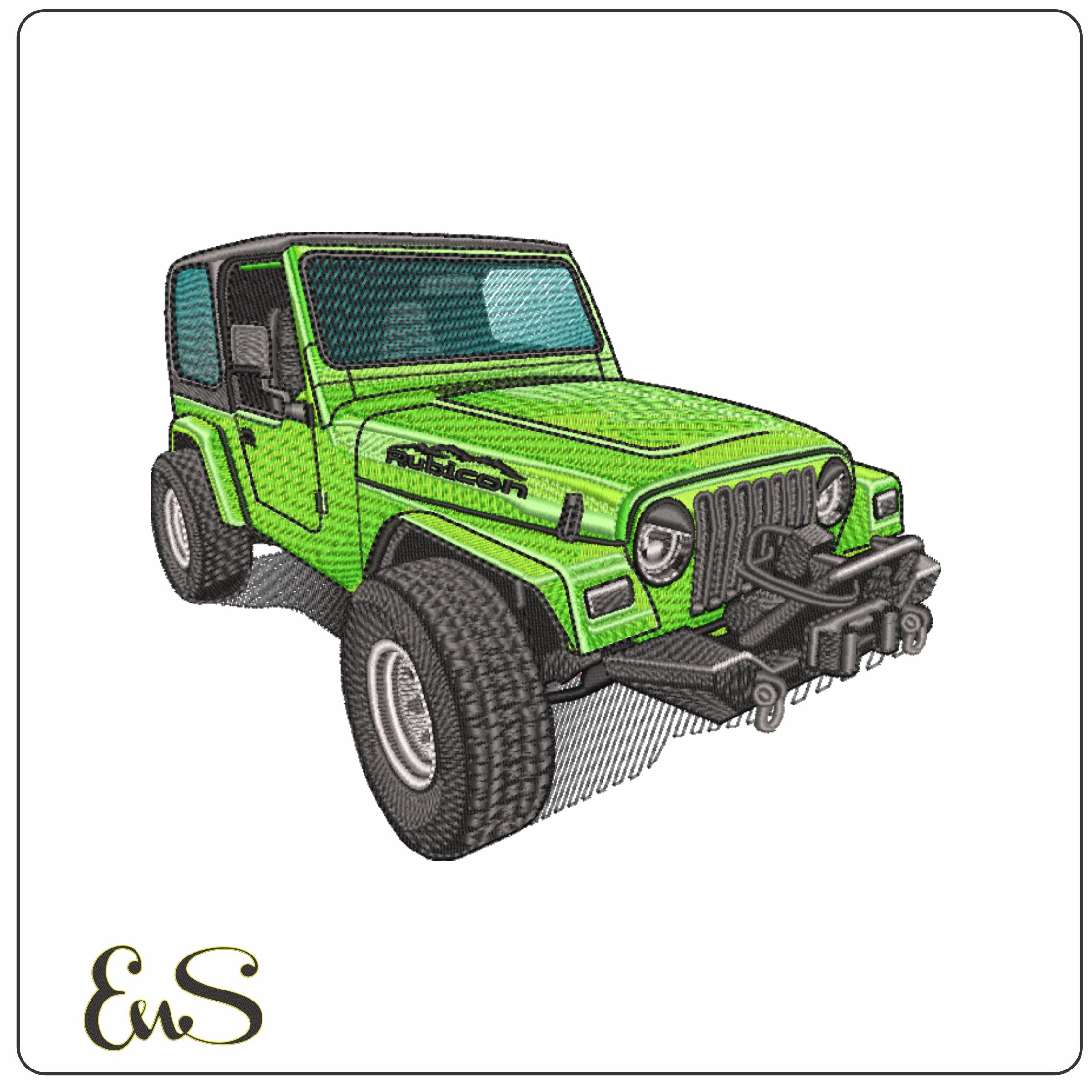 Jeep Wrangler - Swoosh - Nike Car embroidery design - instant download