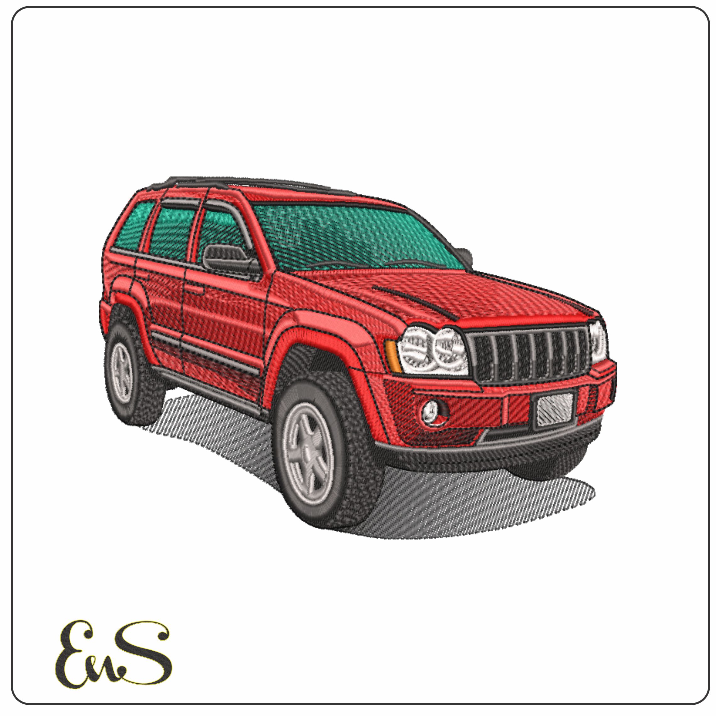 Jeep Cherokee - Swoosh - Nike Car embroidery design - instant download