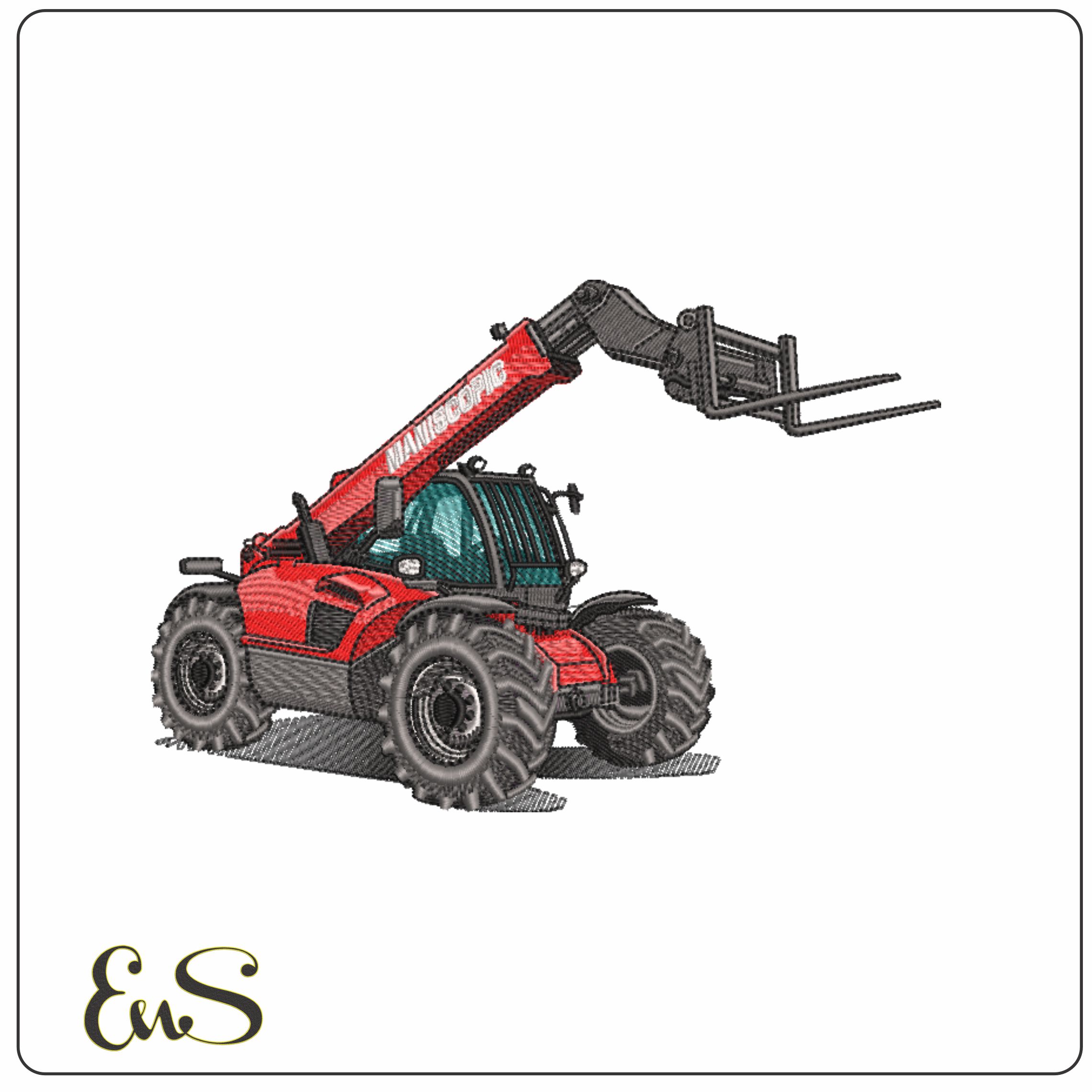 Maniscope Tractor - Swoosh - Nike Car embroidery design - instant download