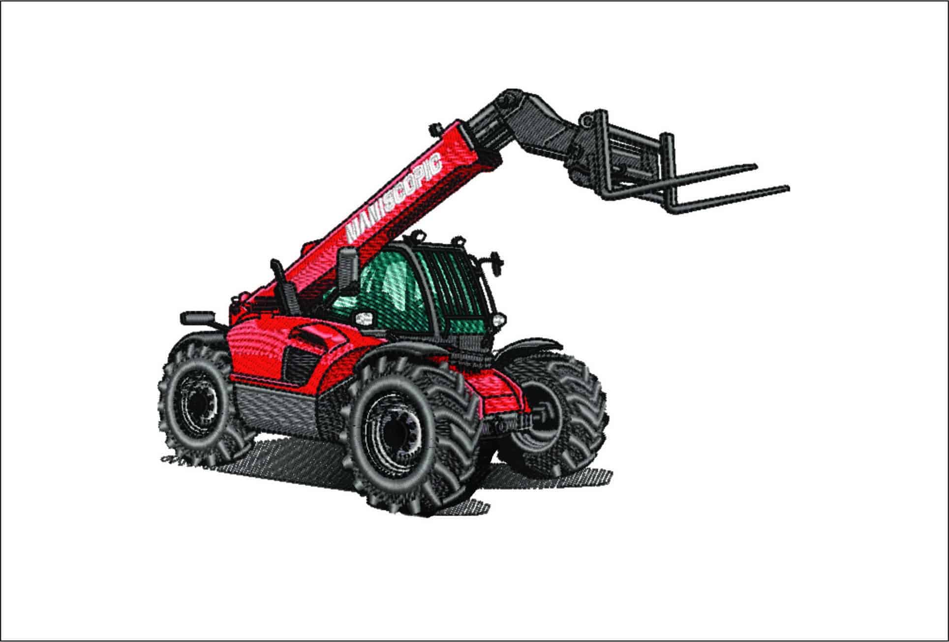 Maniscope Tractor - Swoosh - Nike Car embroidery design - instant download