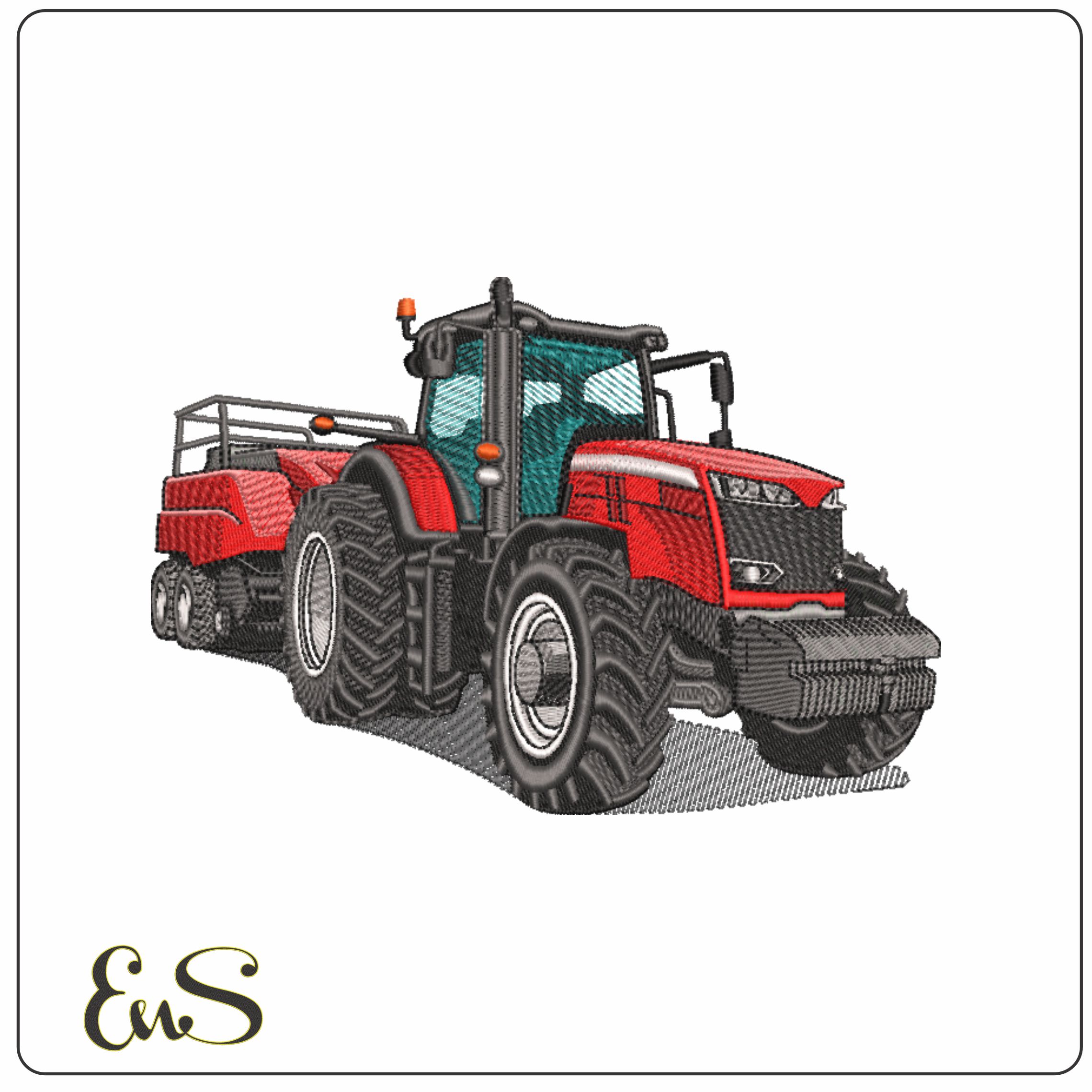 Massey Tractor - Swoosh - Nike Car embroidery design - instant download
