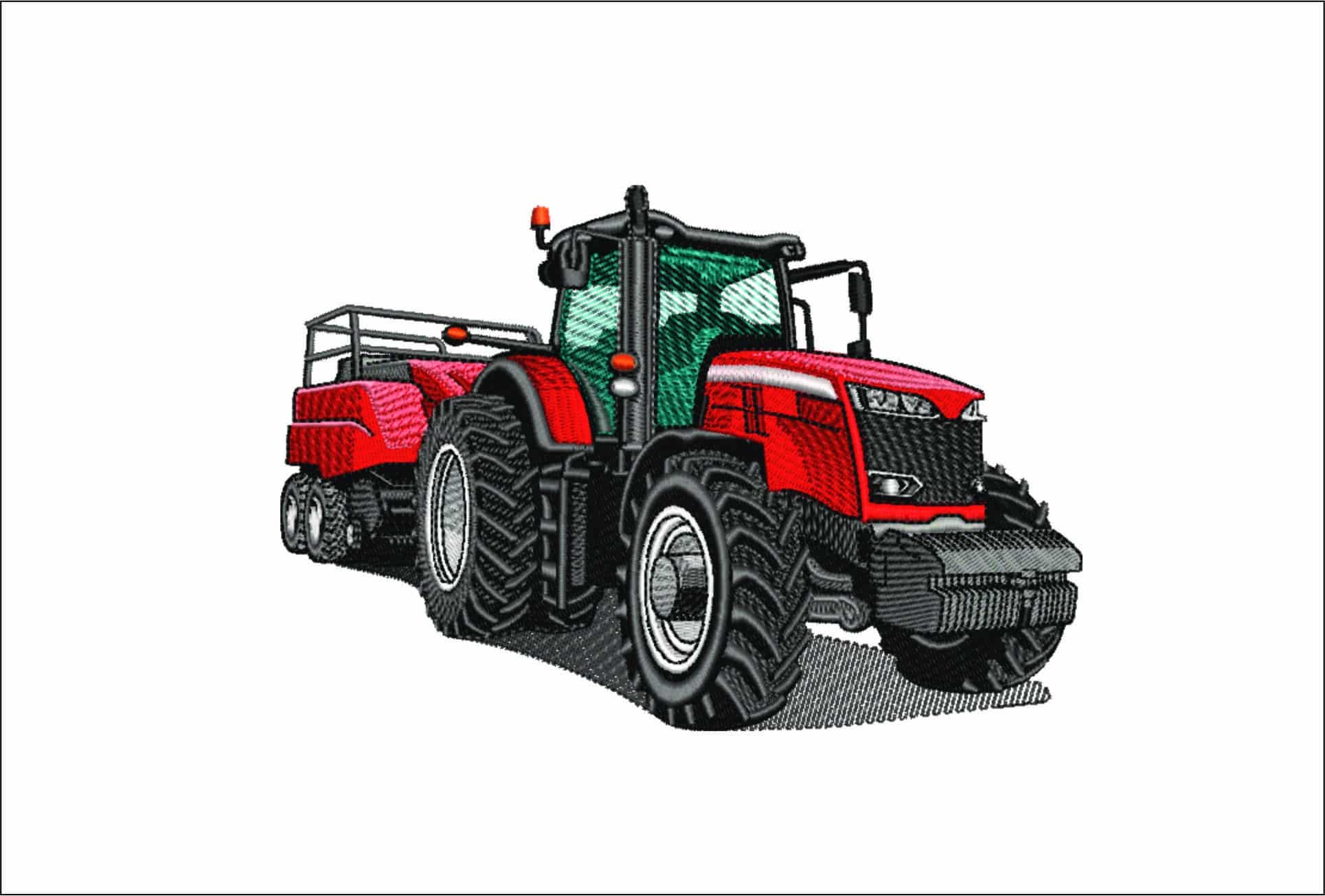 Massey Tractor - Swoosh - Nike Car embroidery design - instant download