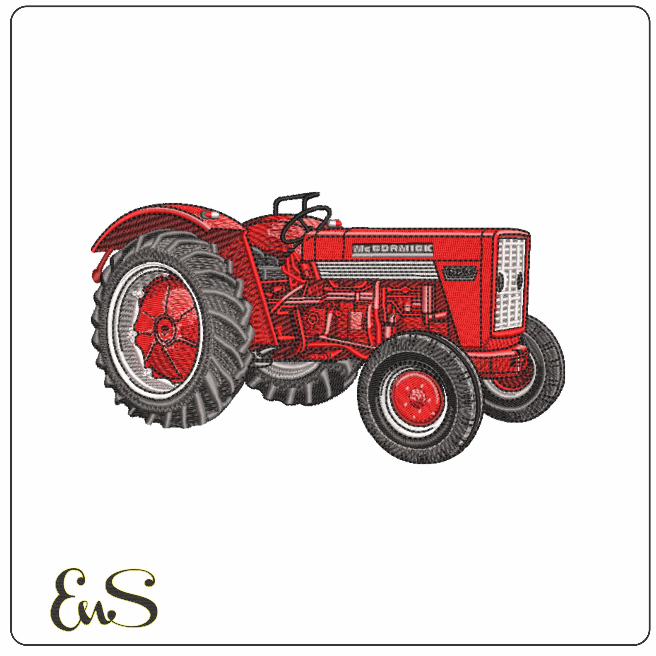 McCormick Tractor - Swoosh - Nike Car embroidery design - instant download