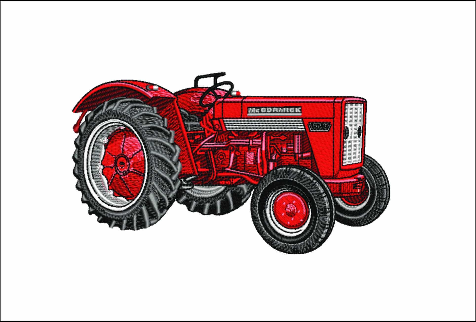 McCormick Tractor - Swoosh - Nike Car embroidery design - instant download