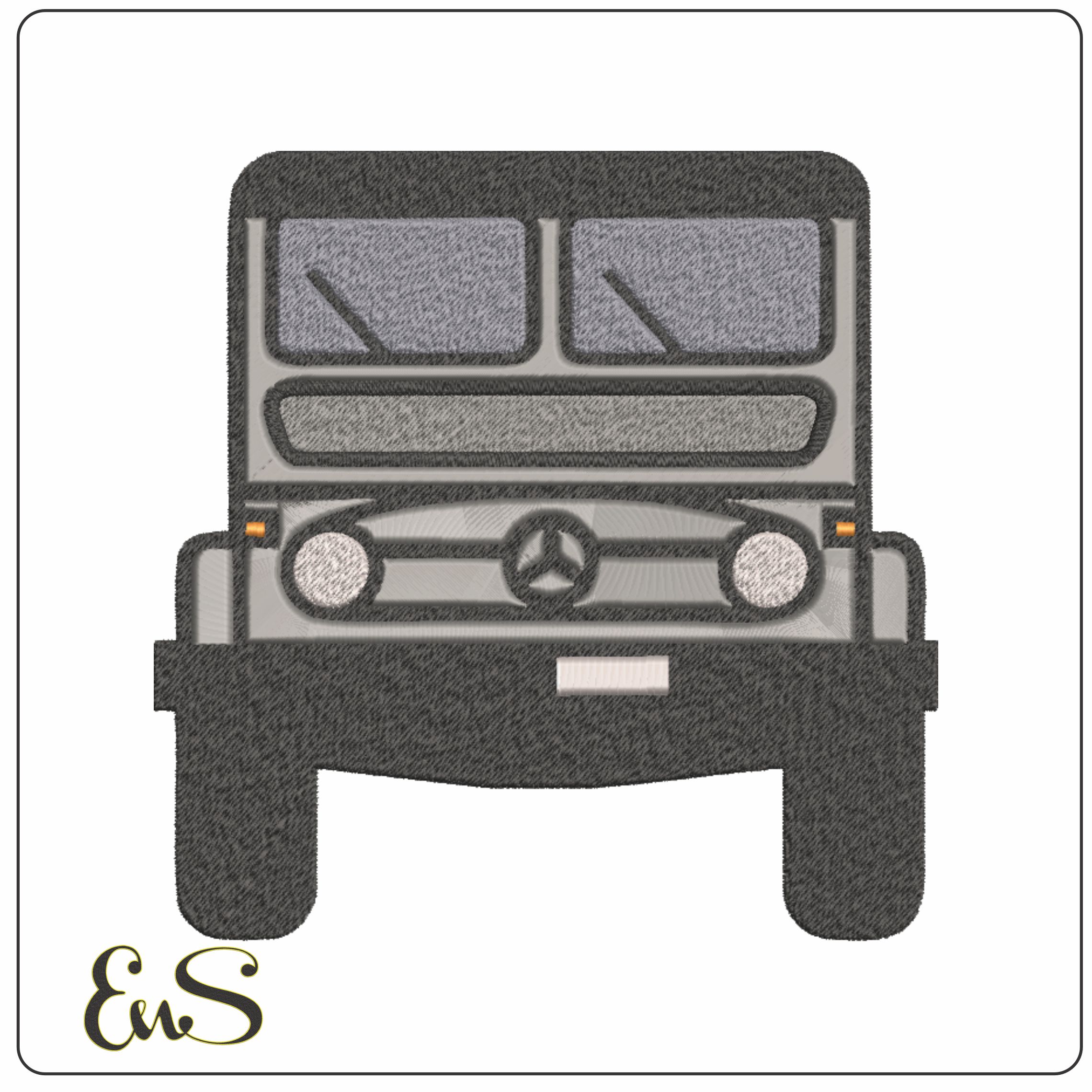 Mercedes G Wagon Stylized - Swoosh - Nike Car embroidery design - instant download