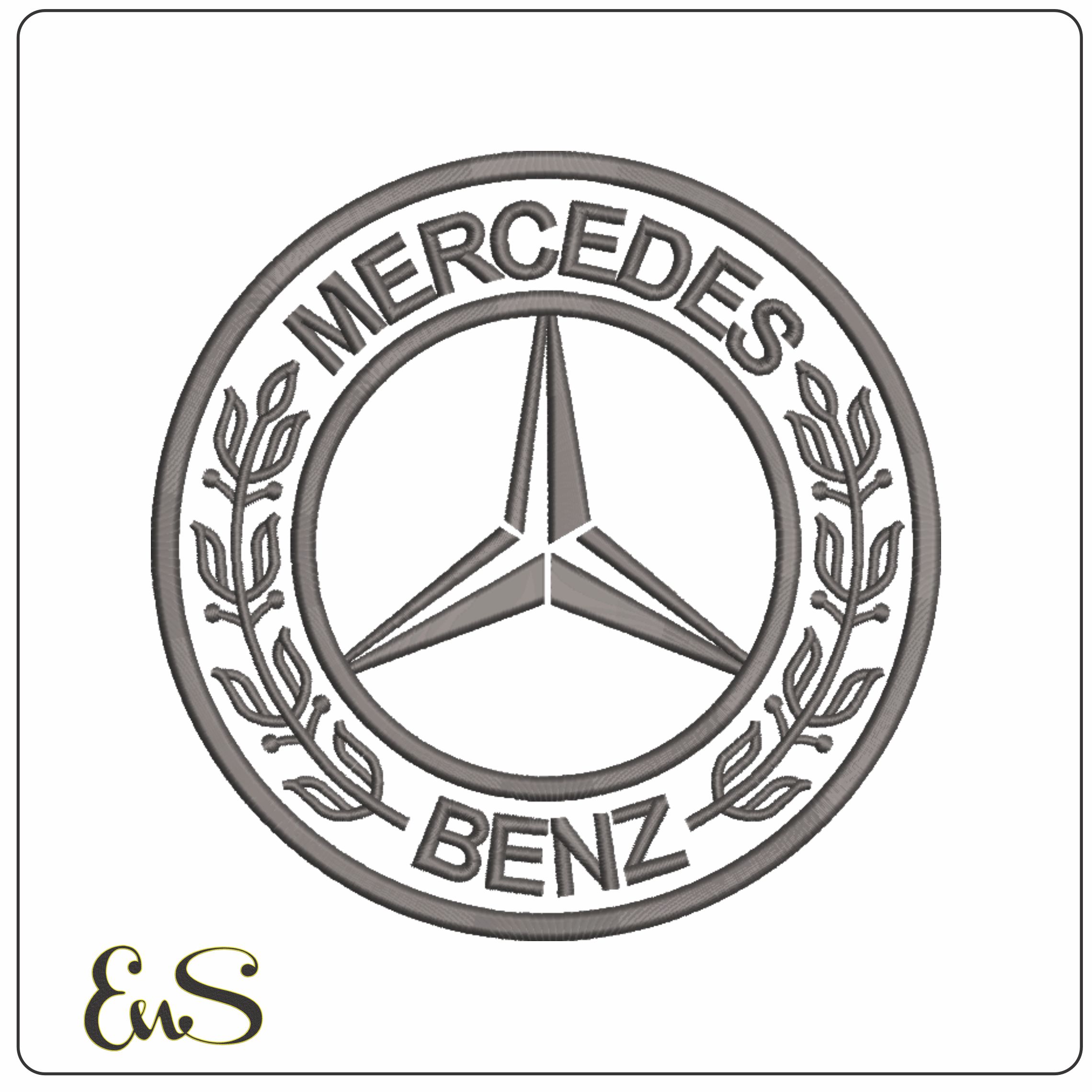 Mercedes Black Logo embroidery design -Mercedes Black Logo machine pattern Car Auto Company embroidery
