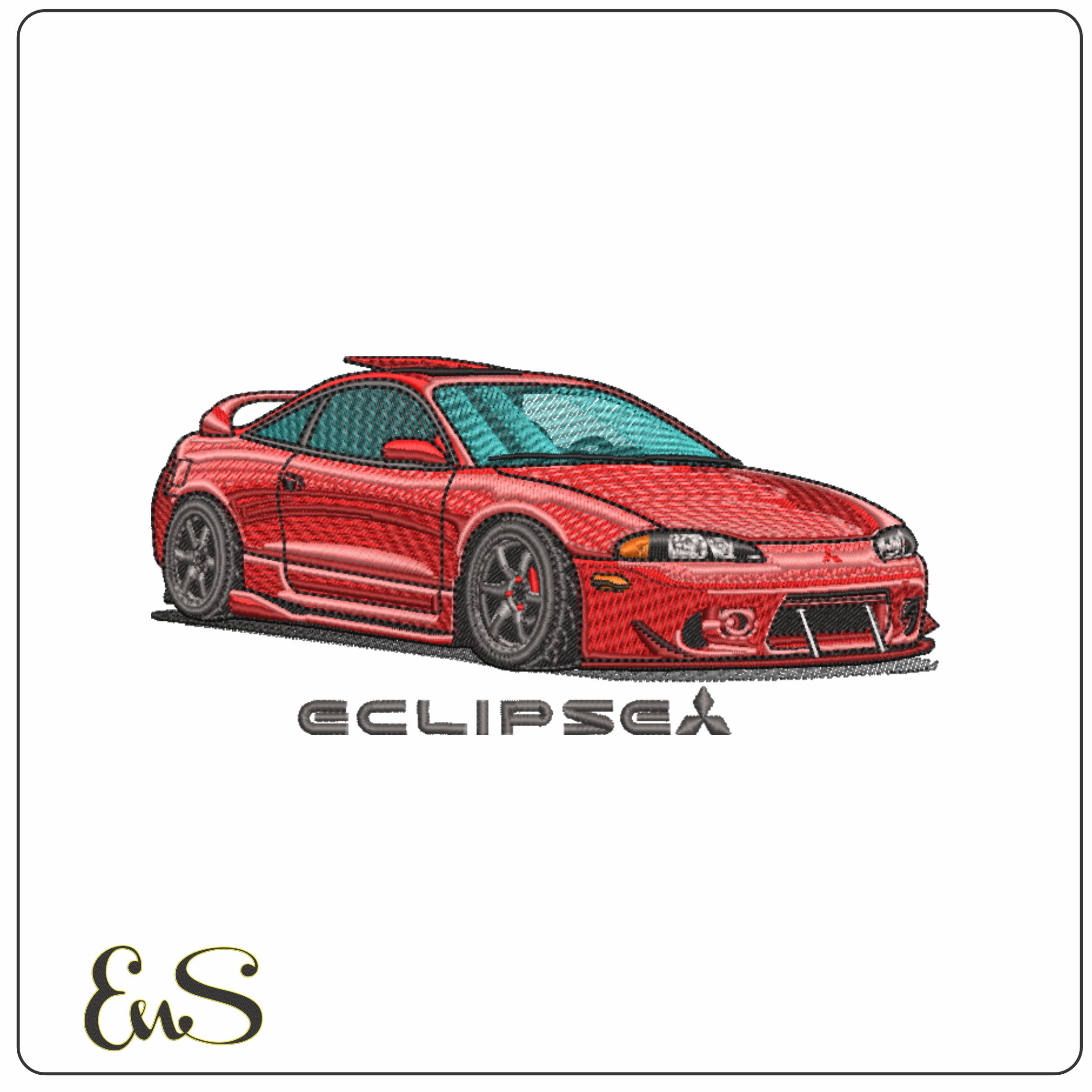 Mitsubishi Eclipse - Swoosh - Nike Car embroidery design - instant download