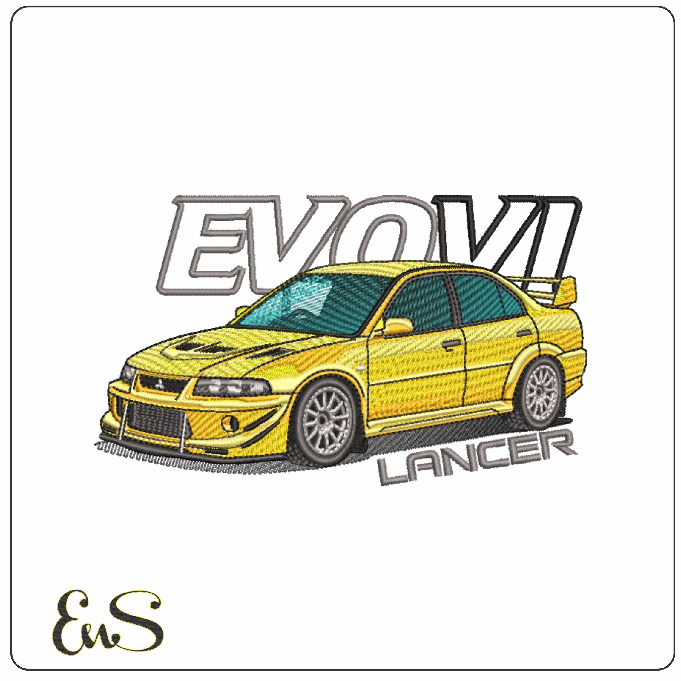 Mitsubishi Lancer EVO - Swoosh - Nike Car embroidery design - instant download