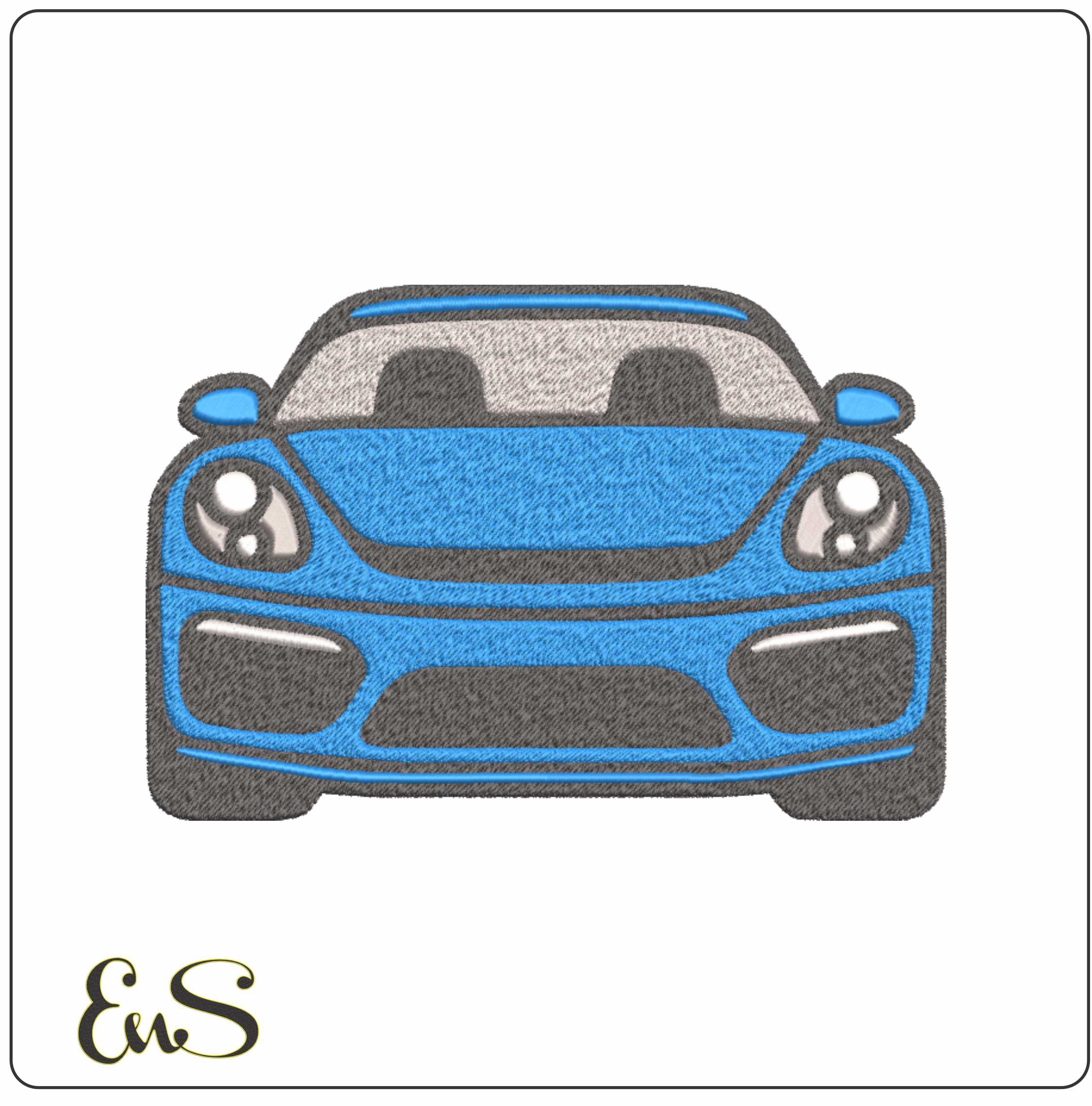 Porsche Cayman GTS Stylised- Swoosh - Nike Car embroidery design - instant download
