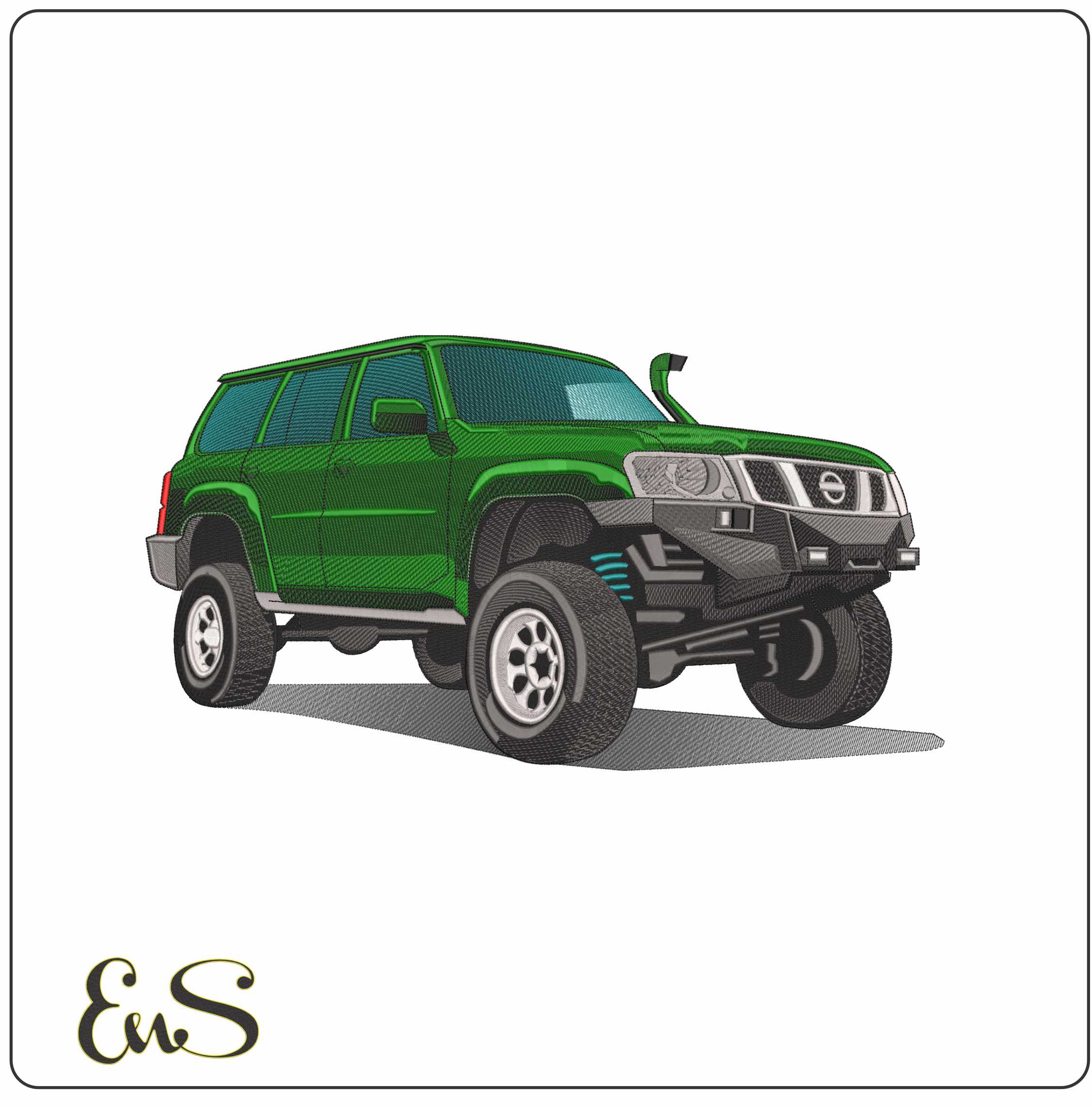 Nissan Patrol - Swoosh - Nike Car embroidery design - instant download