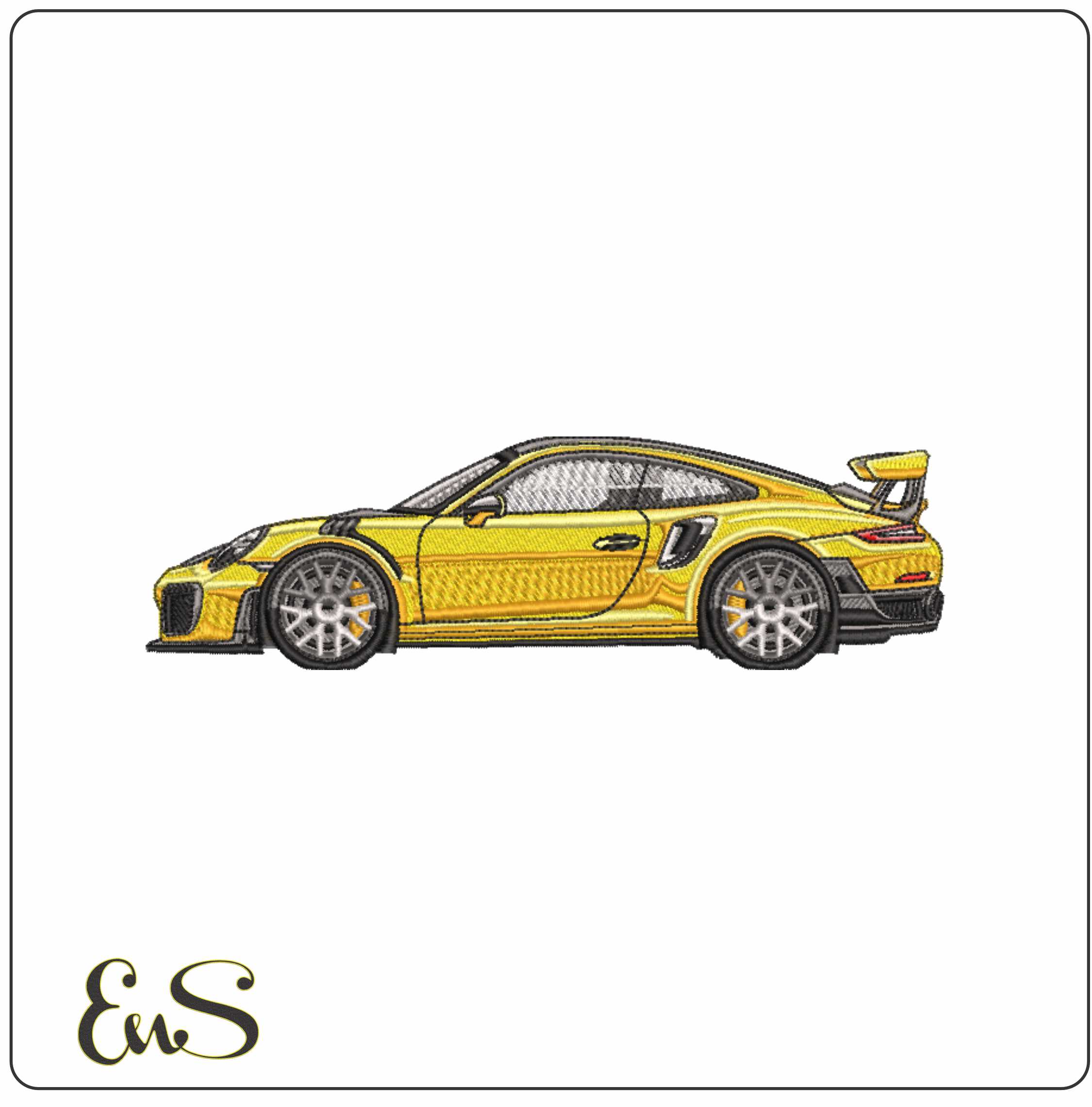Porsche 911 GT3 RS - Swoosh - Nike Car embroidery design - instant download