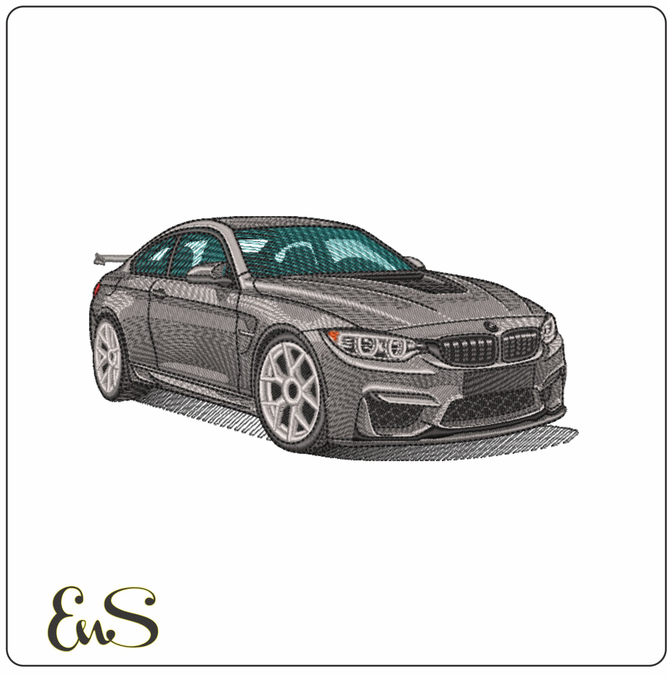 2024 BMW M3 Sports Car - Swoosh - Nike Car embroidery design - instant download