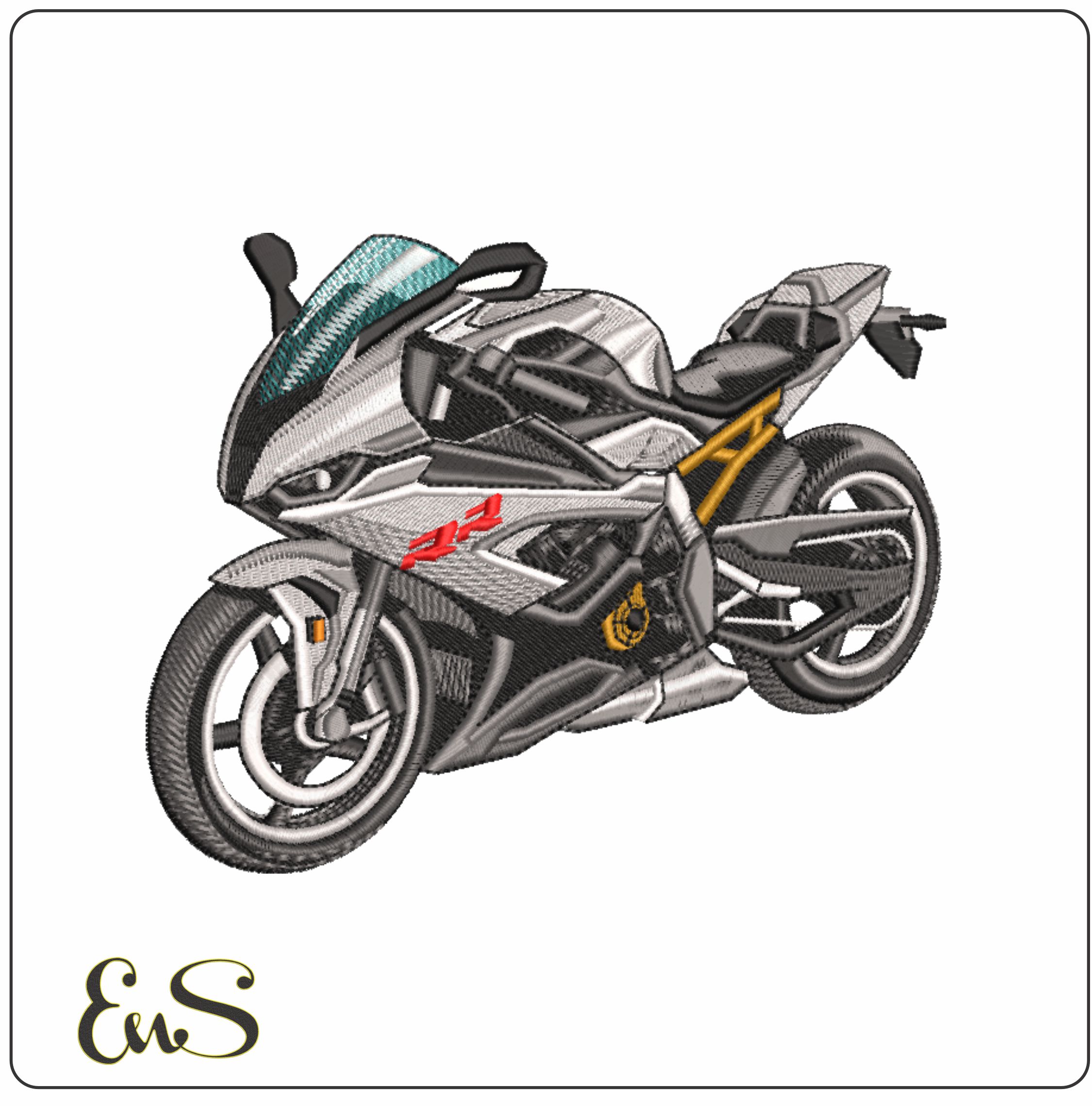 BMW 1000 RR Motorbike - Swoosh - Nike Car embroidery design - instant download