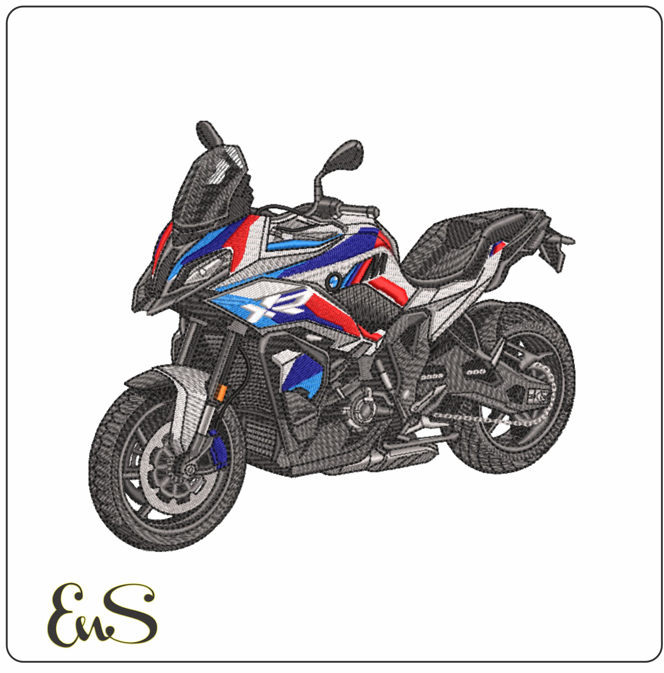 BMW 1000 RR Motorbike - Swoosh - Nike Car embroidery design - instant download