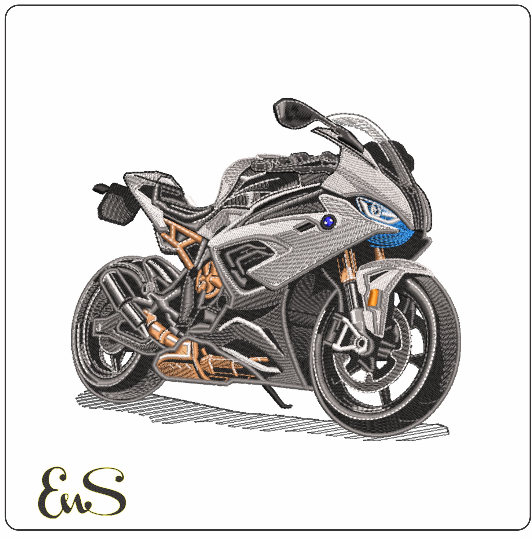 2020 BMW Sports Motorbike - Swoosh - Nike Car embroidery design - instant download