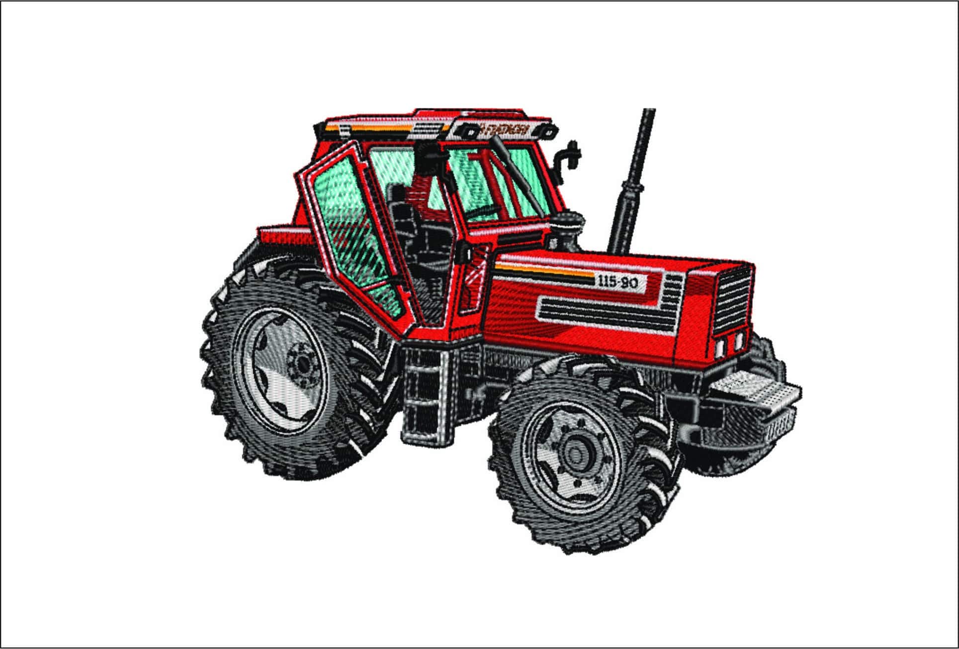 Fiat Tractor - Swoosh - Nike Car embroidery design - instant download
