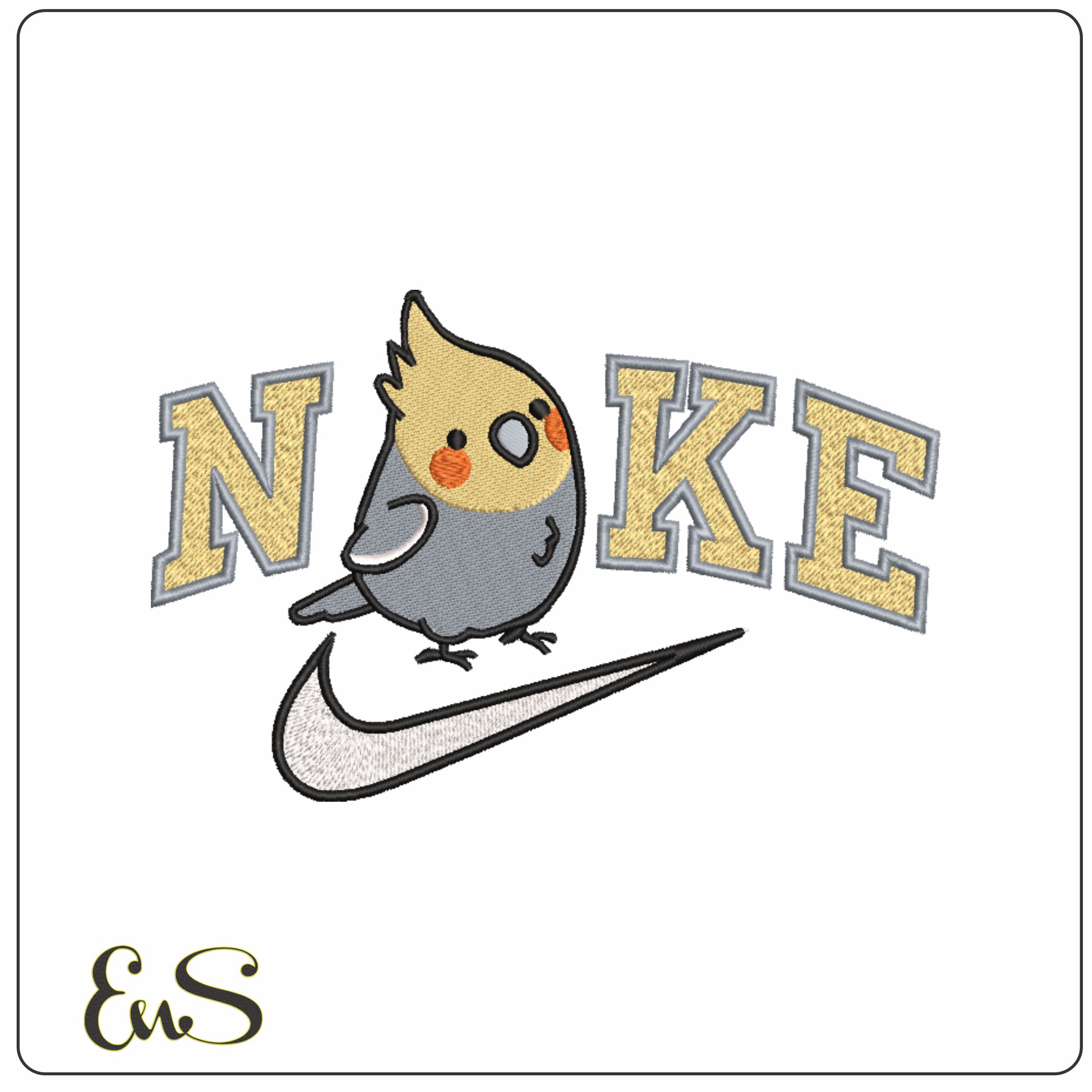 Nike Swoosh Bird- Nike embroidery design file - instant download