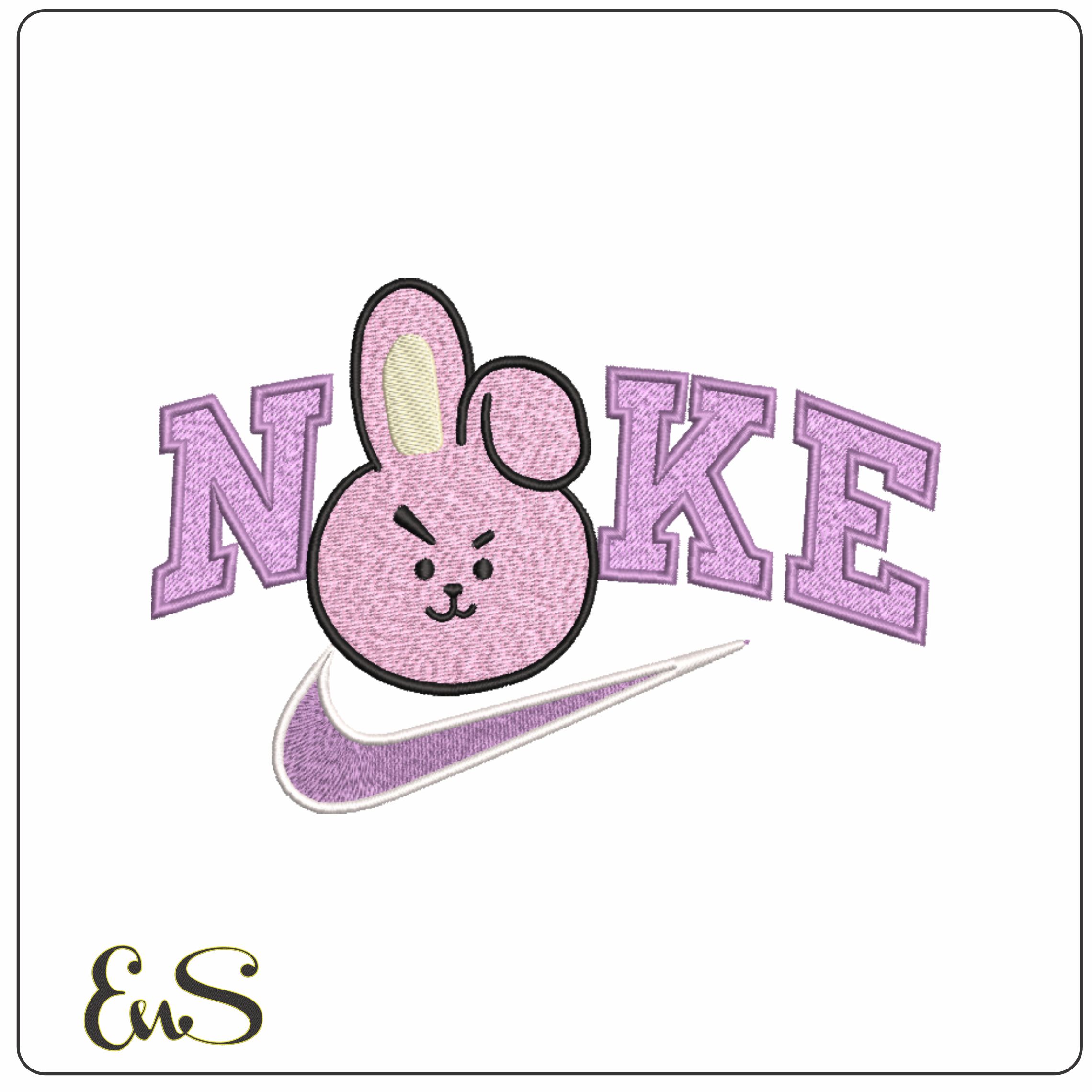 Nike Swoosh BTS Kookie- Nike embroidery design file - instant download